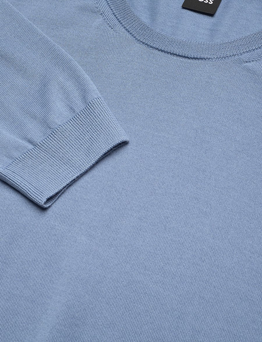 BOSS - Leno-P - rund hals - open blue - 2