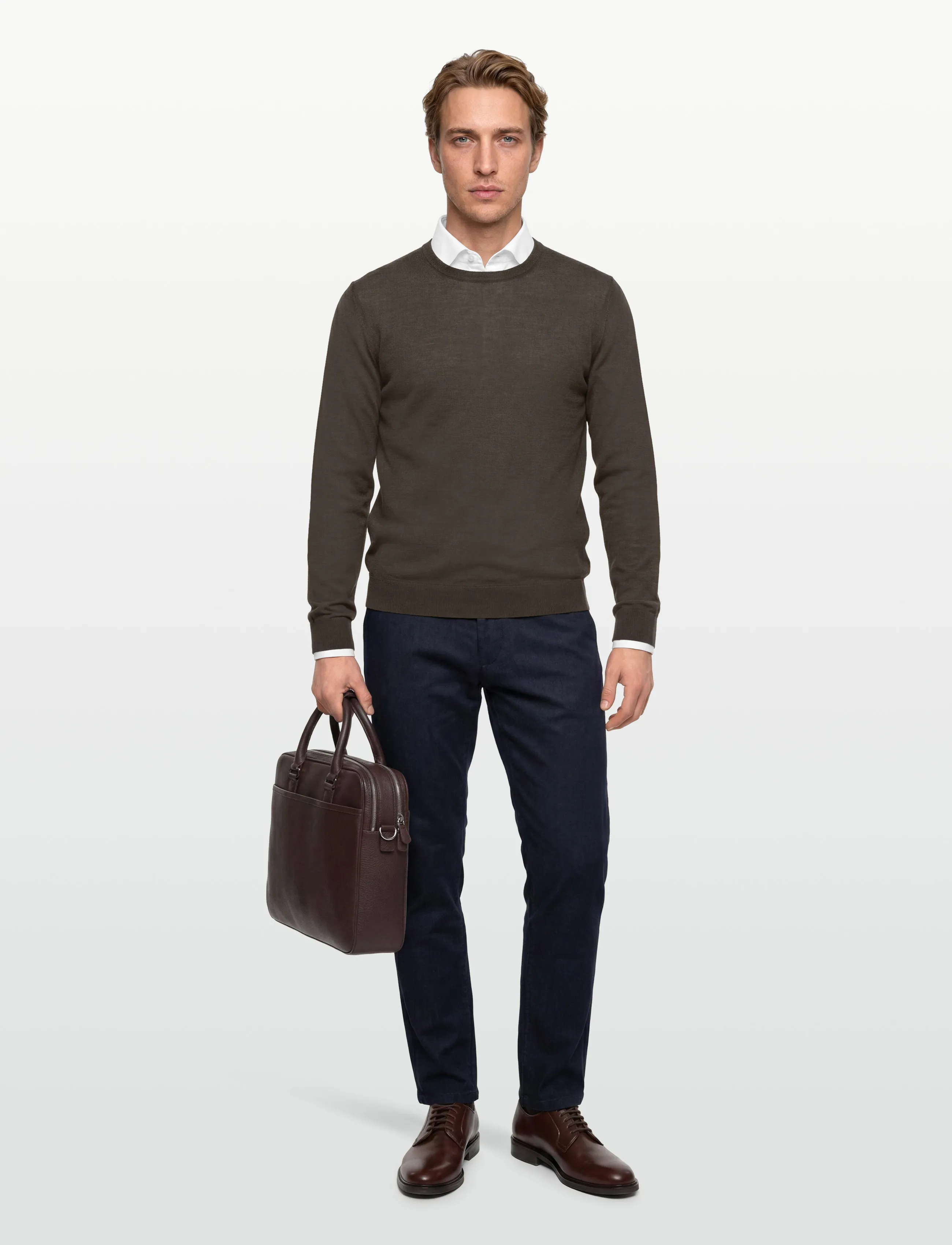 BOSS - Leno-P - basic knitwear - open green - 0