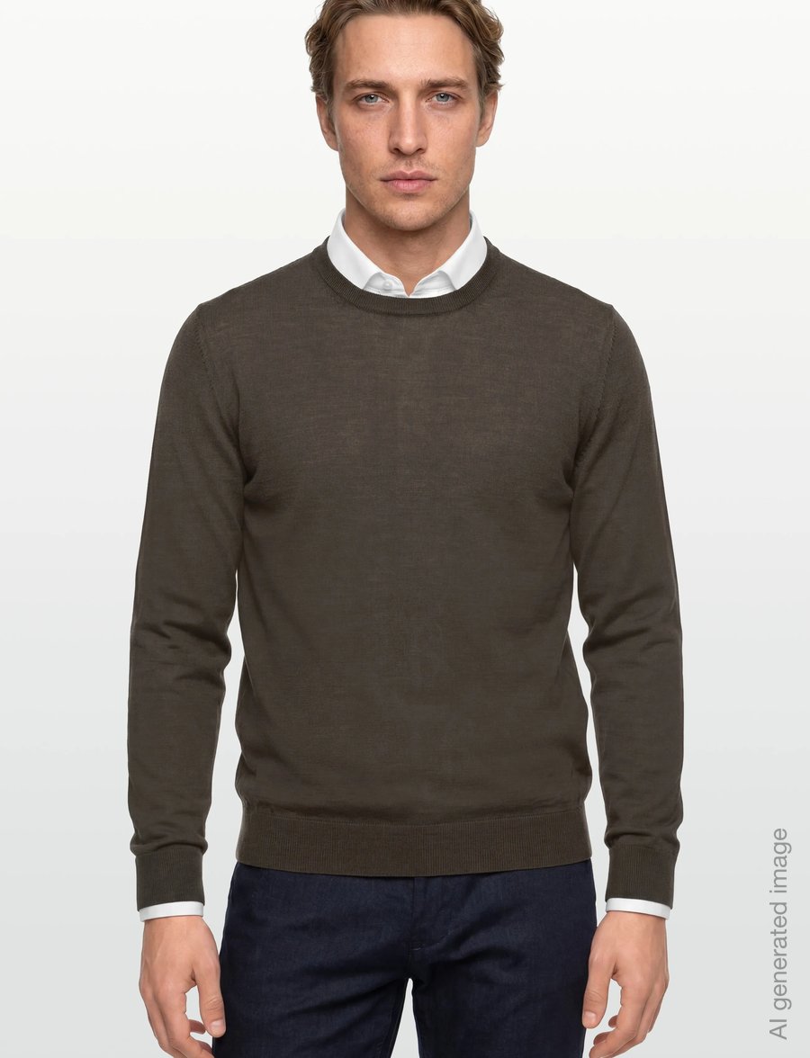 BOSS - Leno-P - rund hals - open green - 3