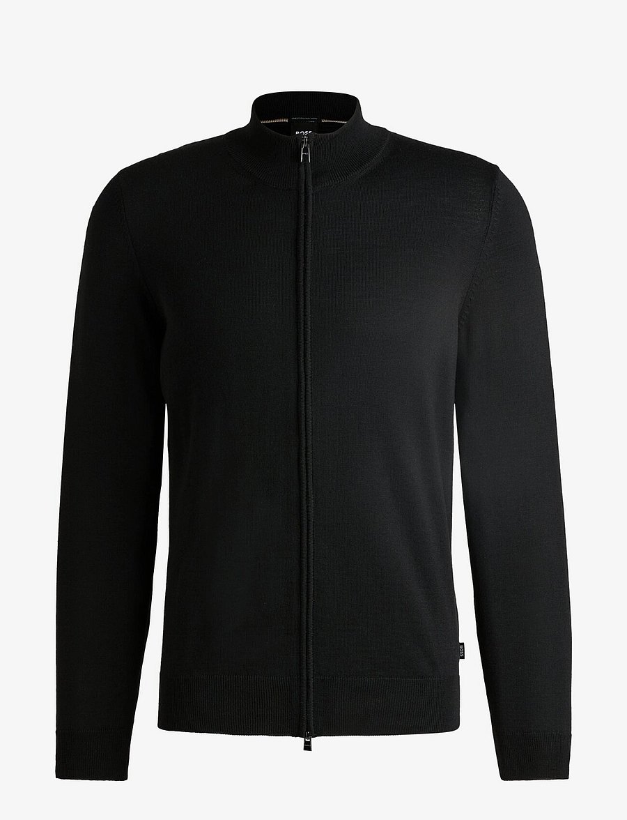 BOSS - Balonso - pullover mit durchgehendem reißverschluss - black - 1