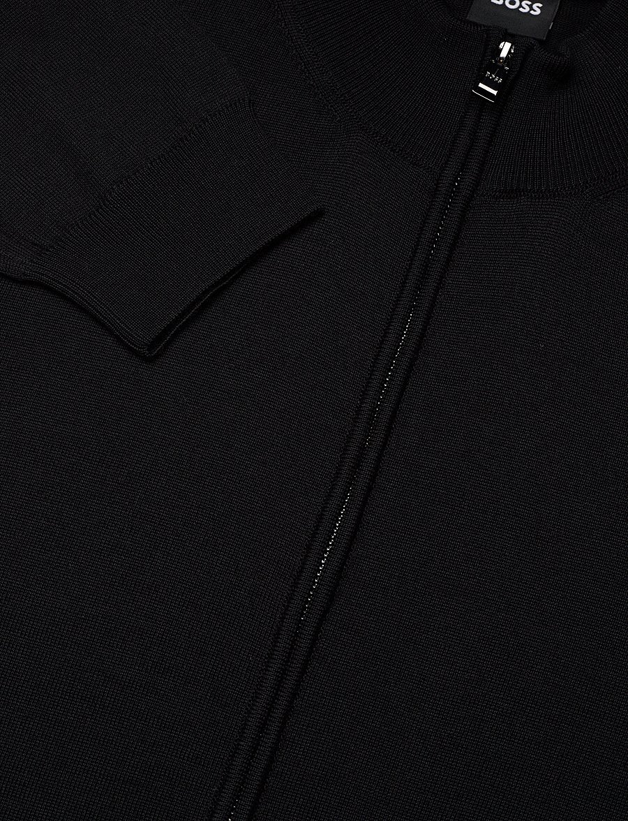 BOSS - Balonso - pullover mit durchgehendem reißverschluss - black - 5