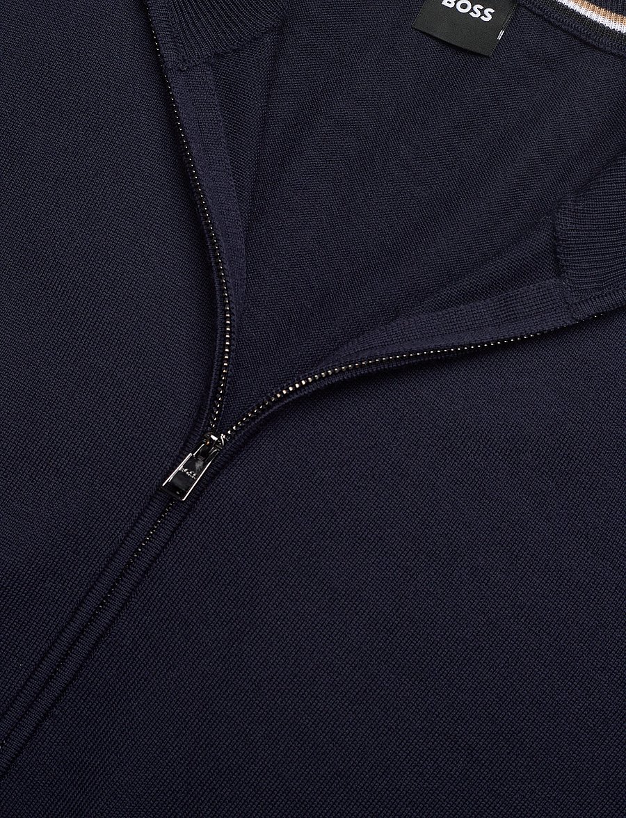 BOSS - Balonso - pullover mit durchgehendem reißverschluss - dark blue - 5