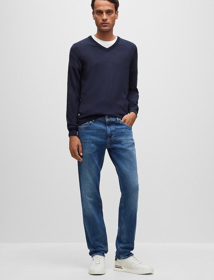 BOSS - Melba-P - v-hals - dark blue - 0