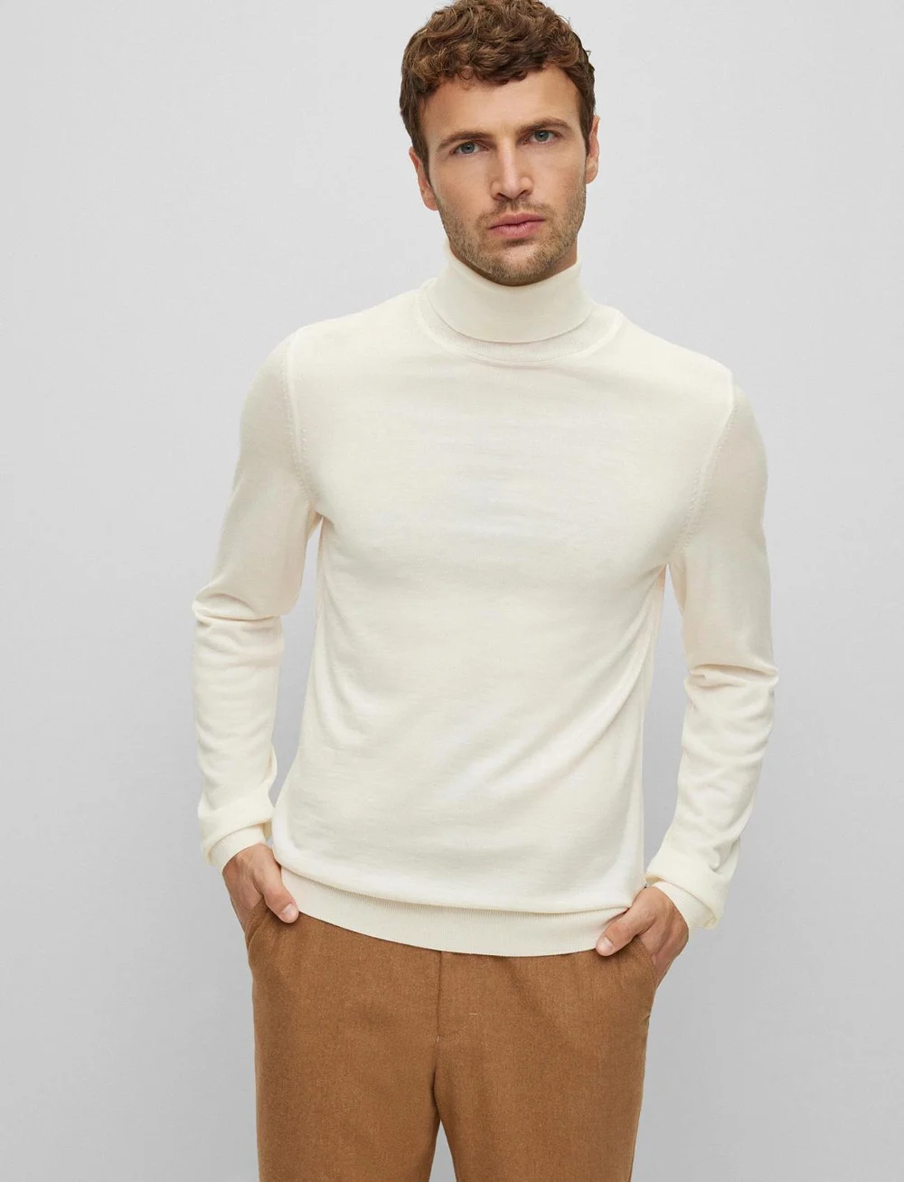 BOSS - Musso-P - turtlenecks - open white - 4