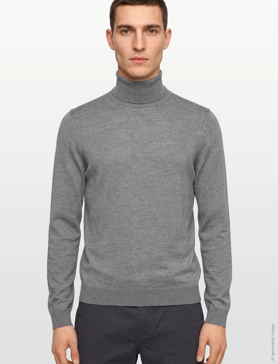 BOSS - Musso-P - rollkragenpullover - silver - 3