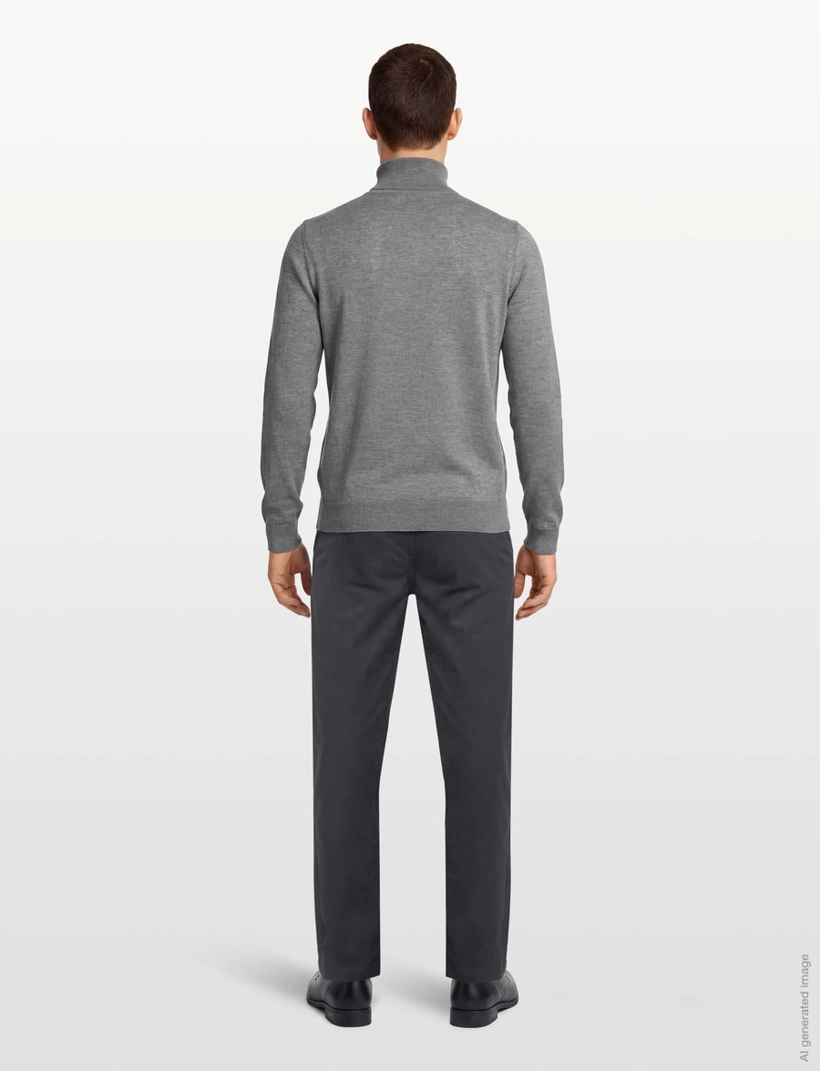 BOSS - Musso-P - rollkragenpullover - silver - 4