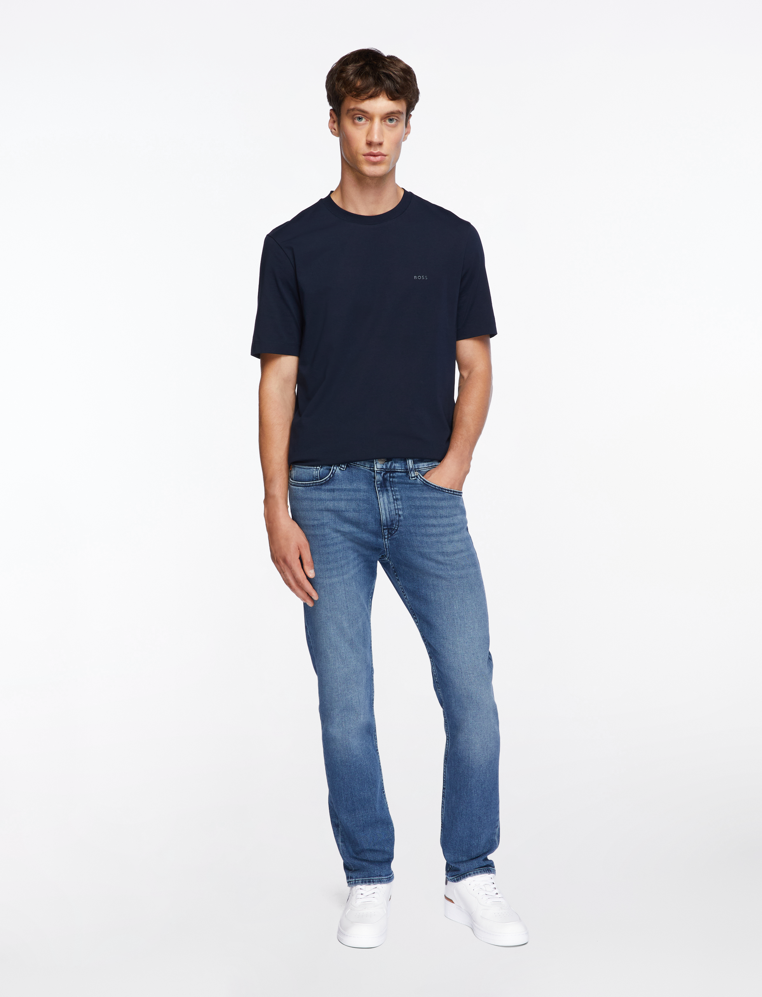 BOSS - Thompson 01 - tavalised t-särgid - dark blue - 2