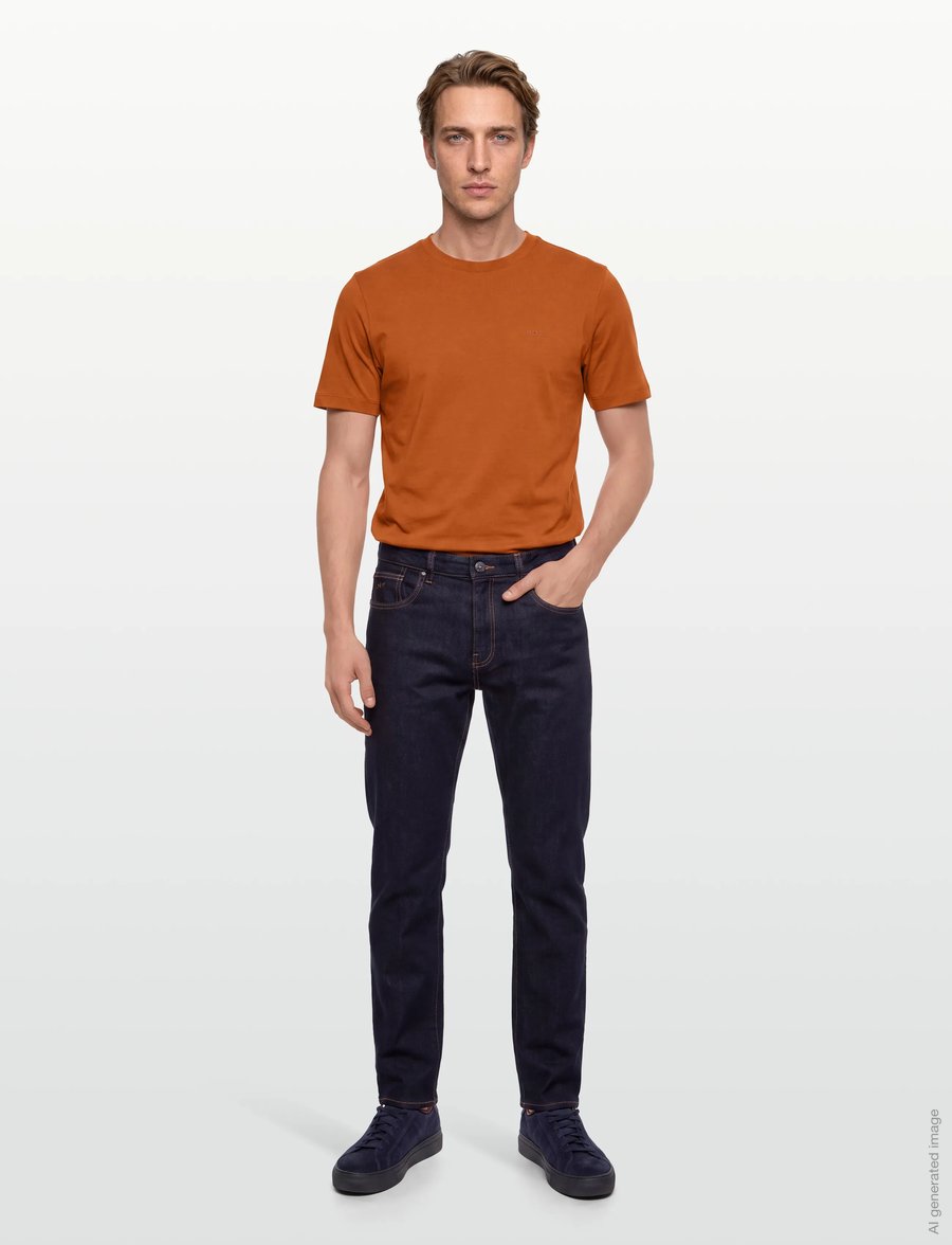 BOSS - Thompson 01 - lühikeste varrukatega t-särgid - dark orange - 0