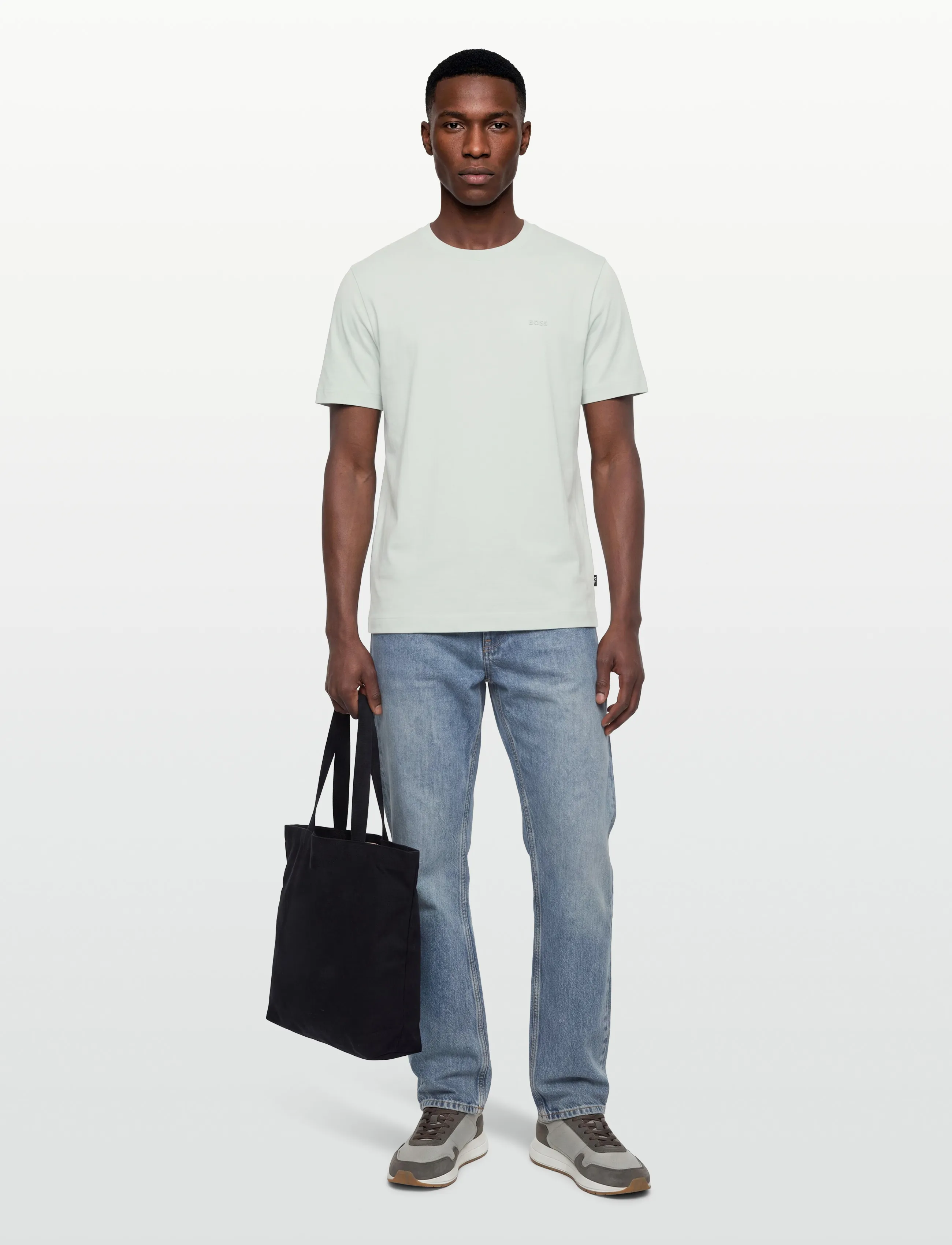 BOSS Thompson 01, Mænd, Basic T-Shirt, Grøn, Str: S