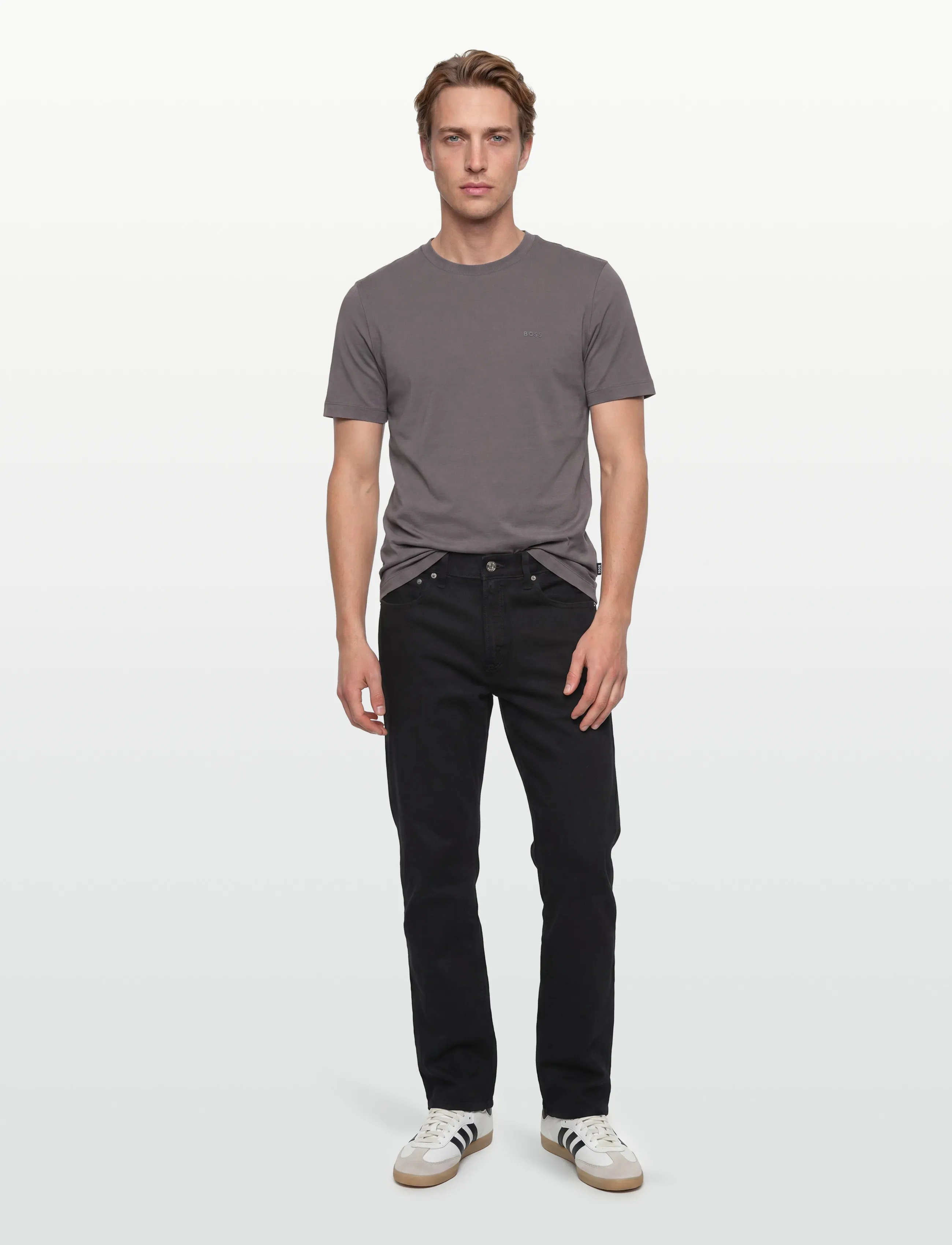 BOSS Thompson 01, Mænd, Basic T-Shirt, Lila, Str: S