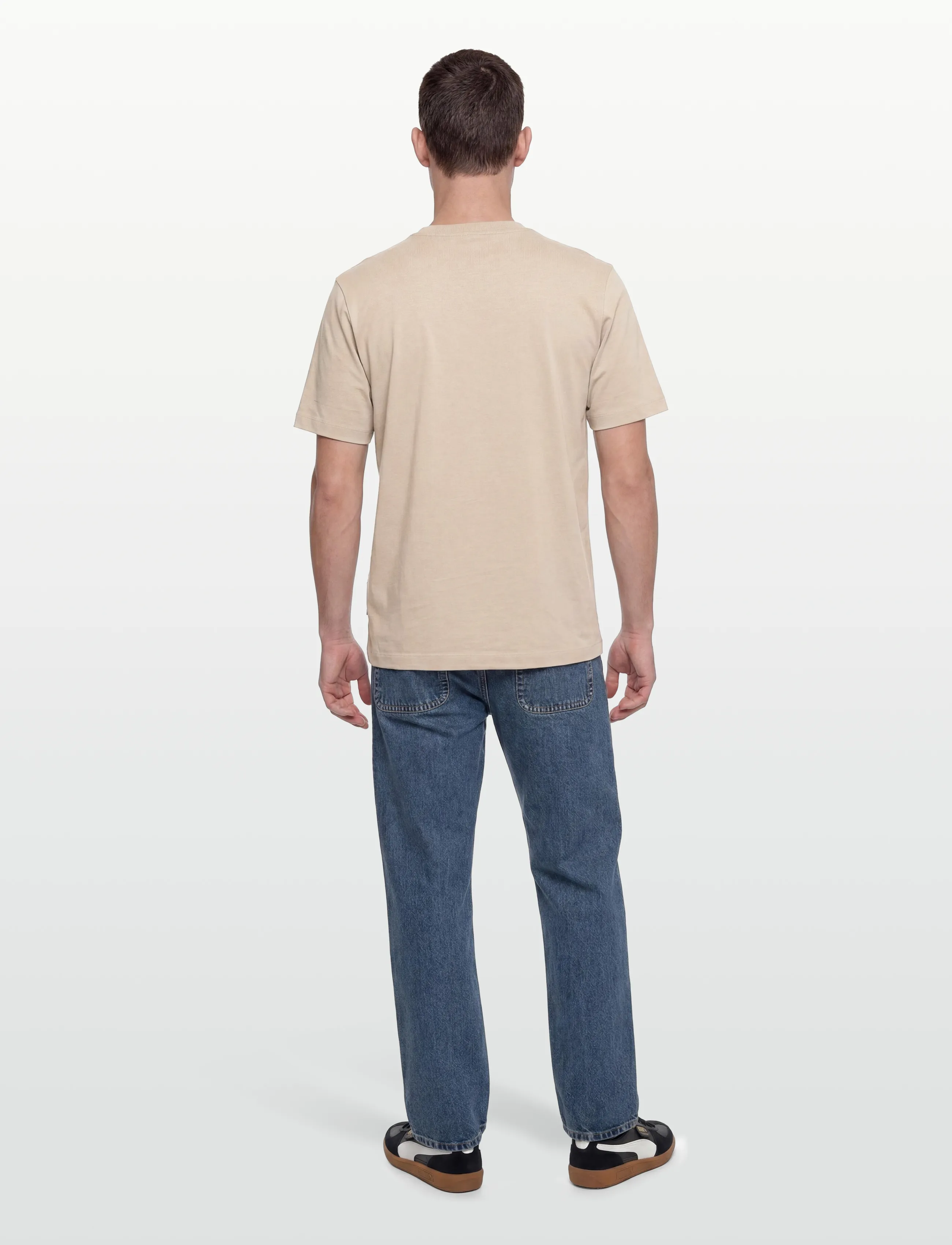 BOSS - Thompson 01 - short-sleeved t-shirts - open beige - 4