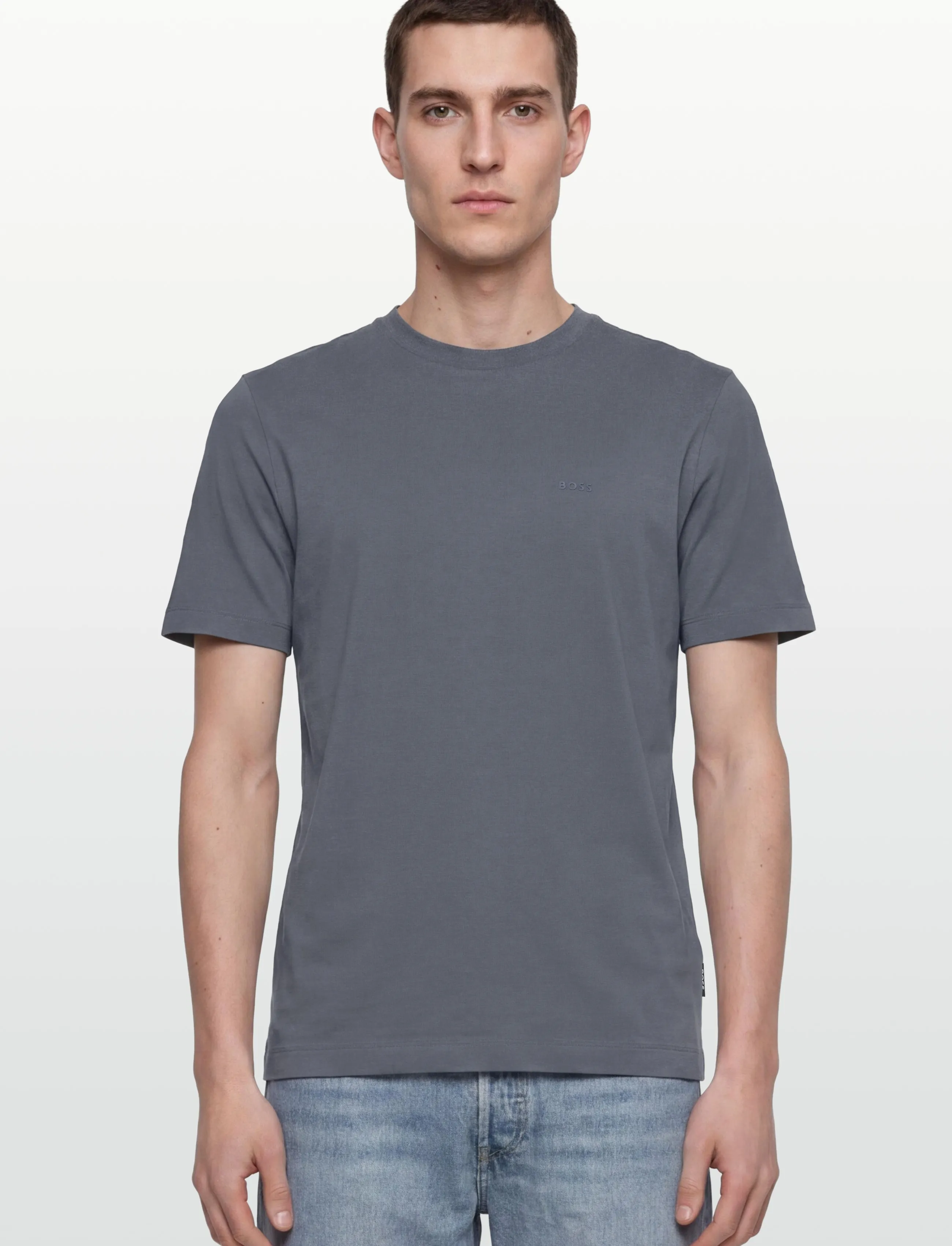 BOSS - Thompson 01 - short-sleeved t-shirts - open blue - 3