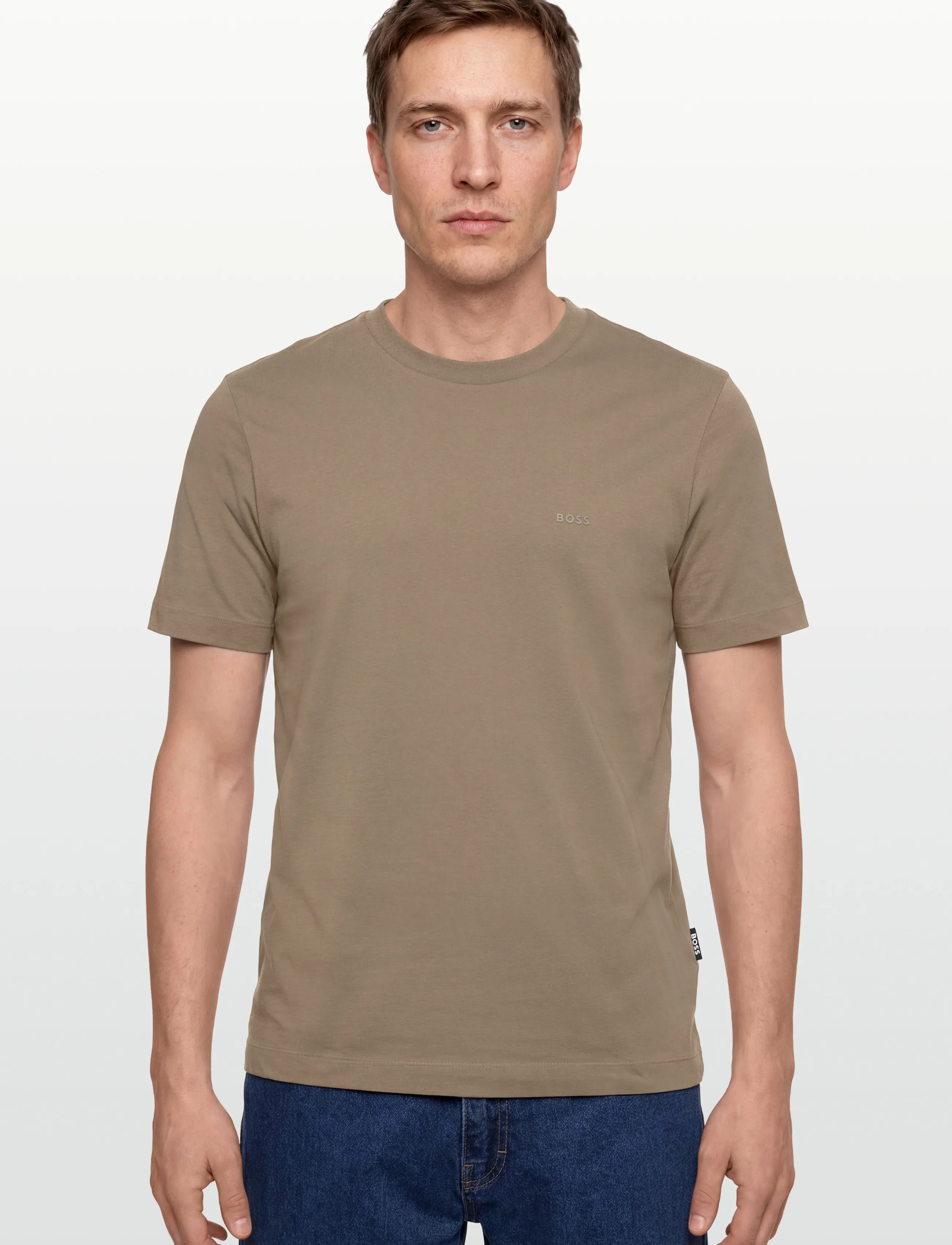 BOSS - Thompson 01 - kurzärmelige t-shirts - open brown - 3