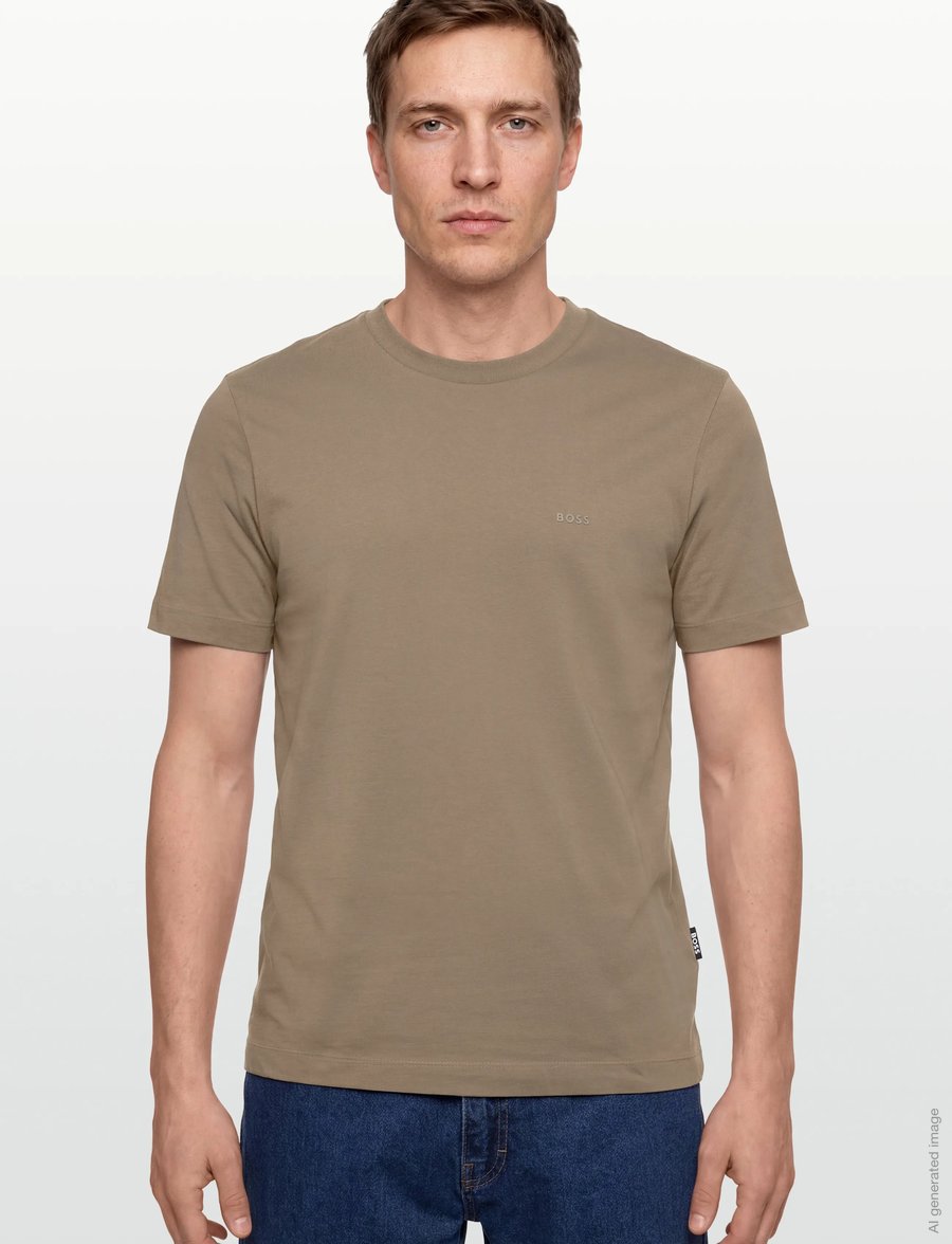 BOSS - Thompson 01 - kurzärmelige t-shirts - open brown - 3