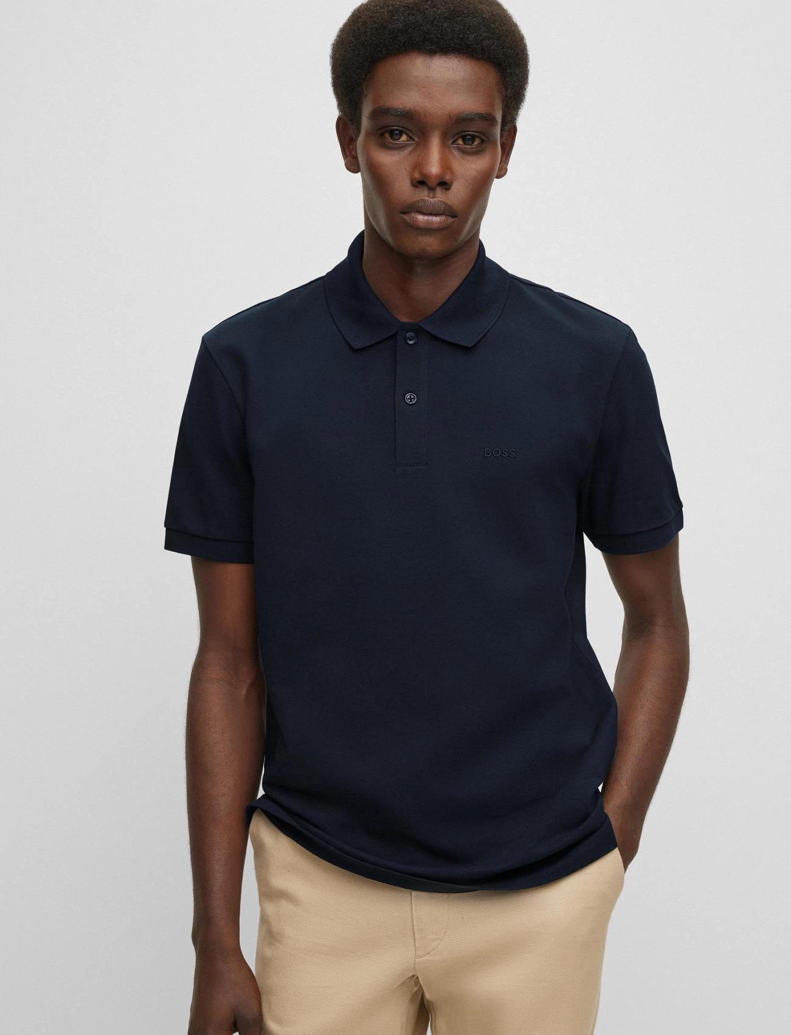 BOSS - Pallas - short-sleeved polos - dark blue - 3