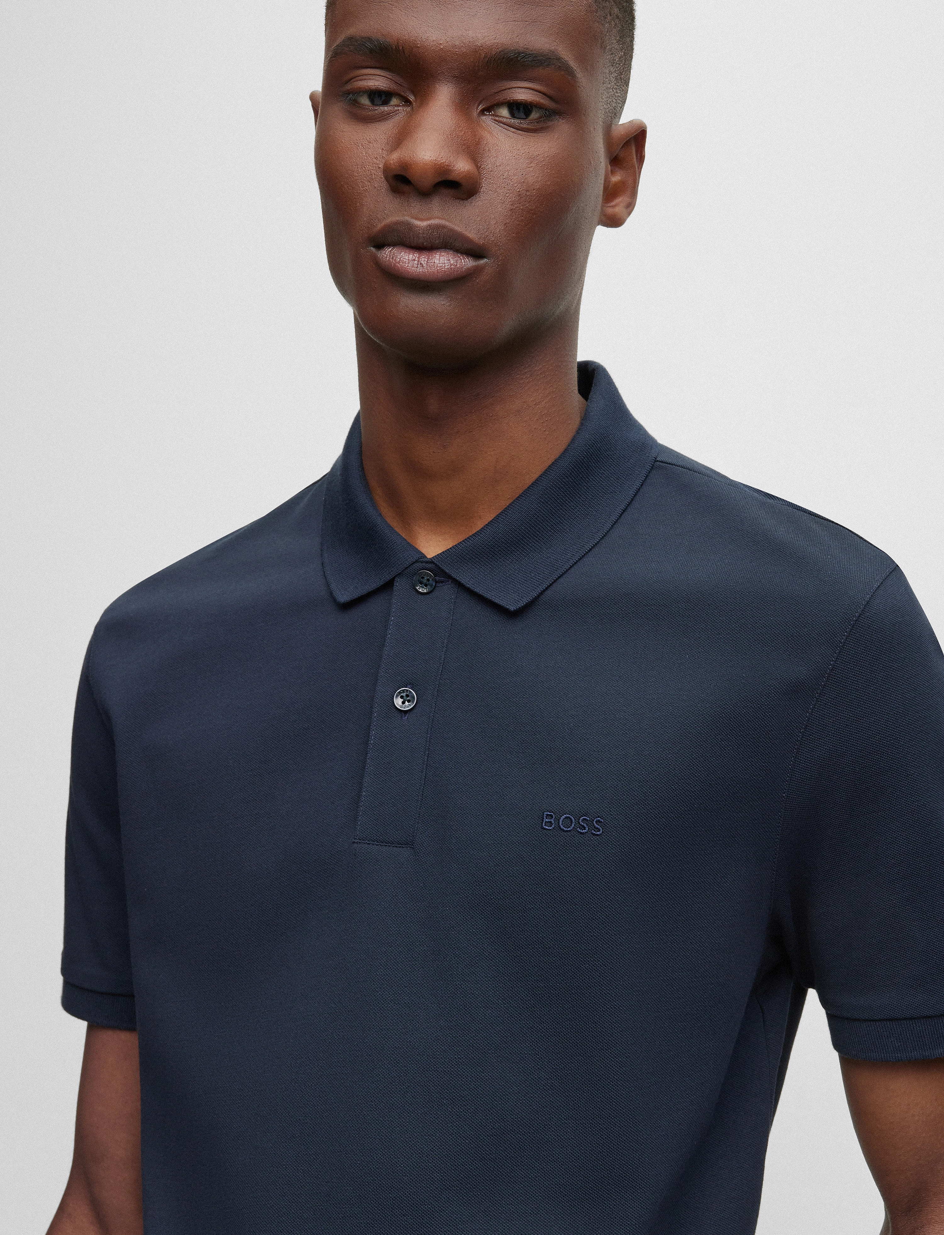 BOSS - Pallas - short-sleeved polos - dark blue - 5