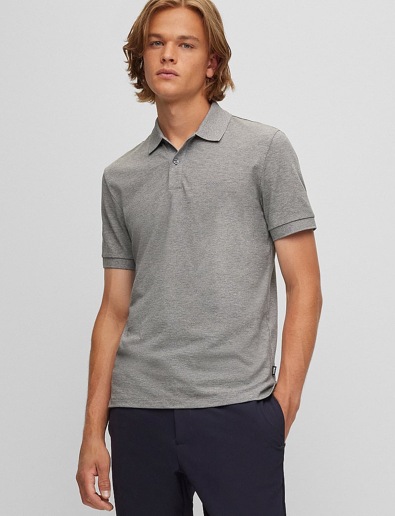 BOSS - Pallas - kortärmade pikéer - silver - 2