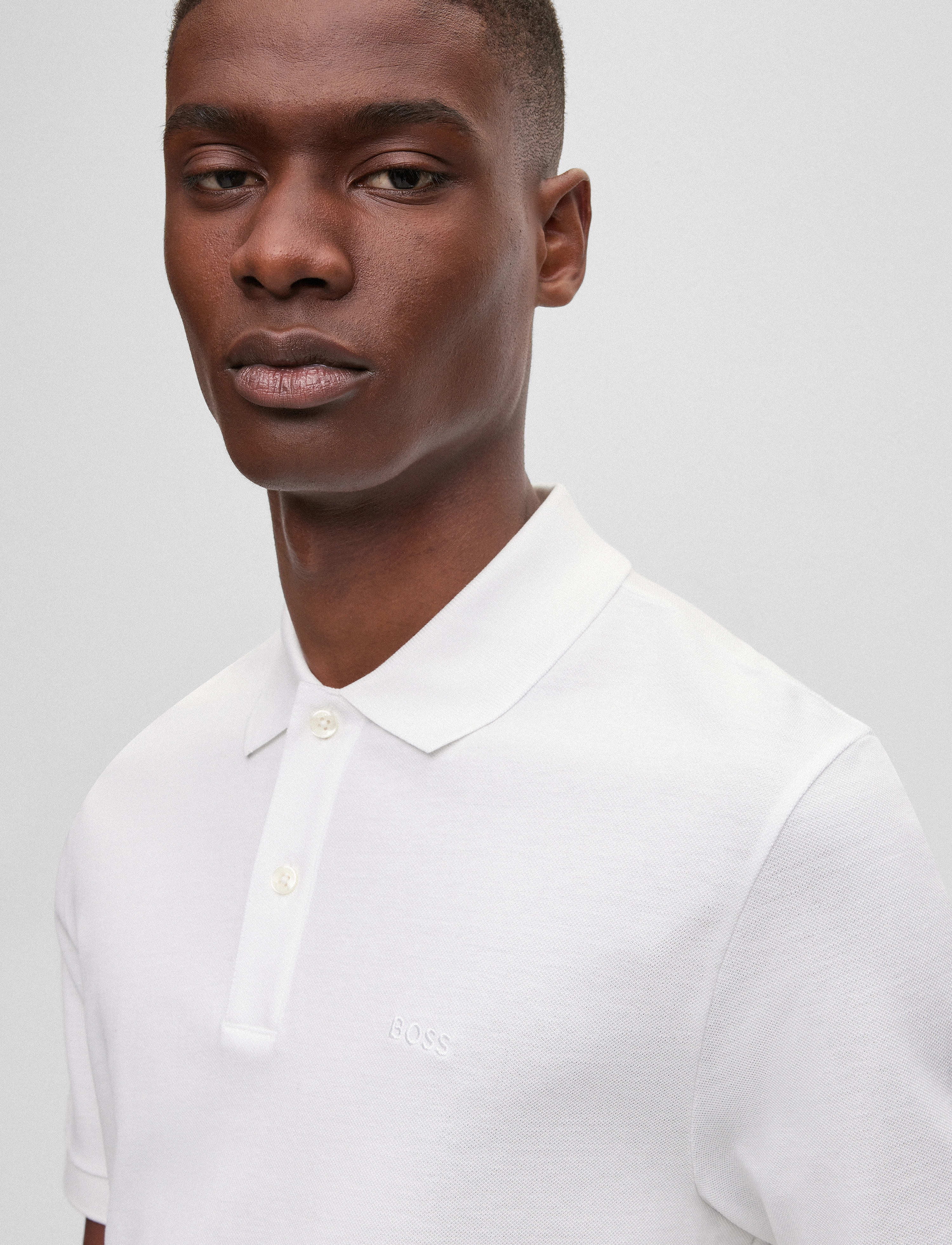 BOSS - Pallas - short-sleeved polos - white - 5