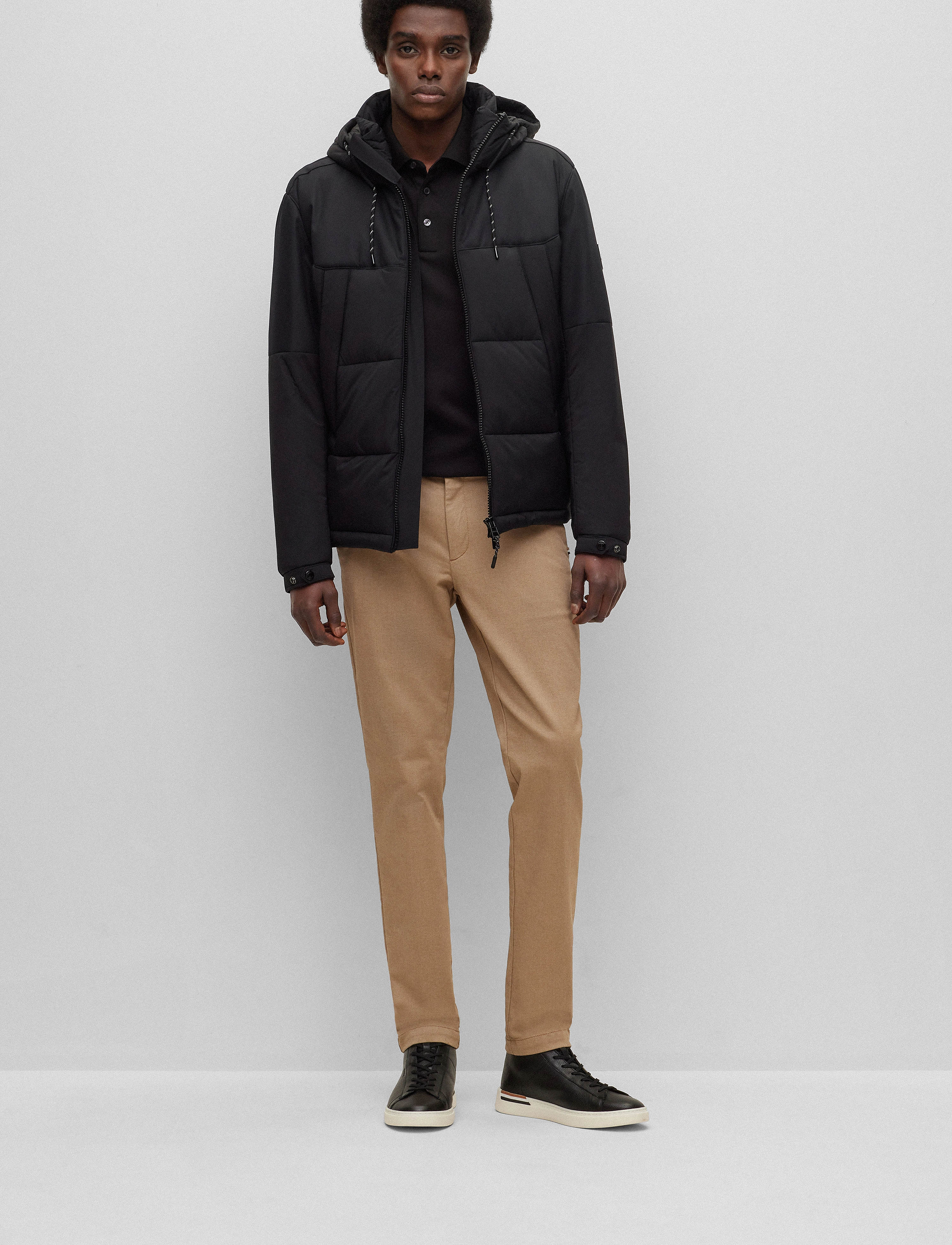 BOSS Pado 30, XL, Polos, Schwarz - Long-sleeved, Männerswear