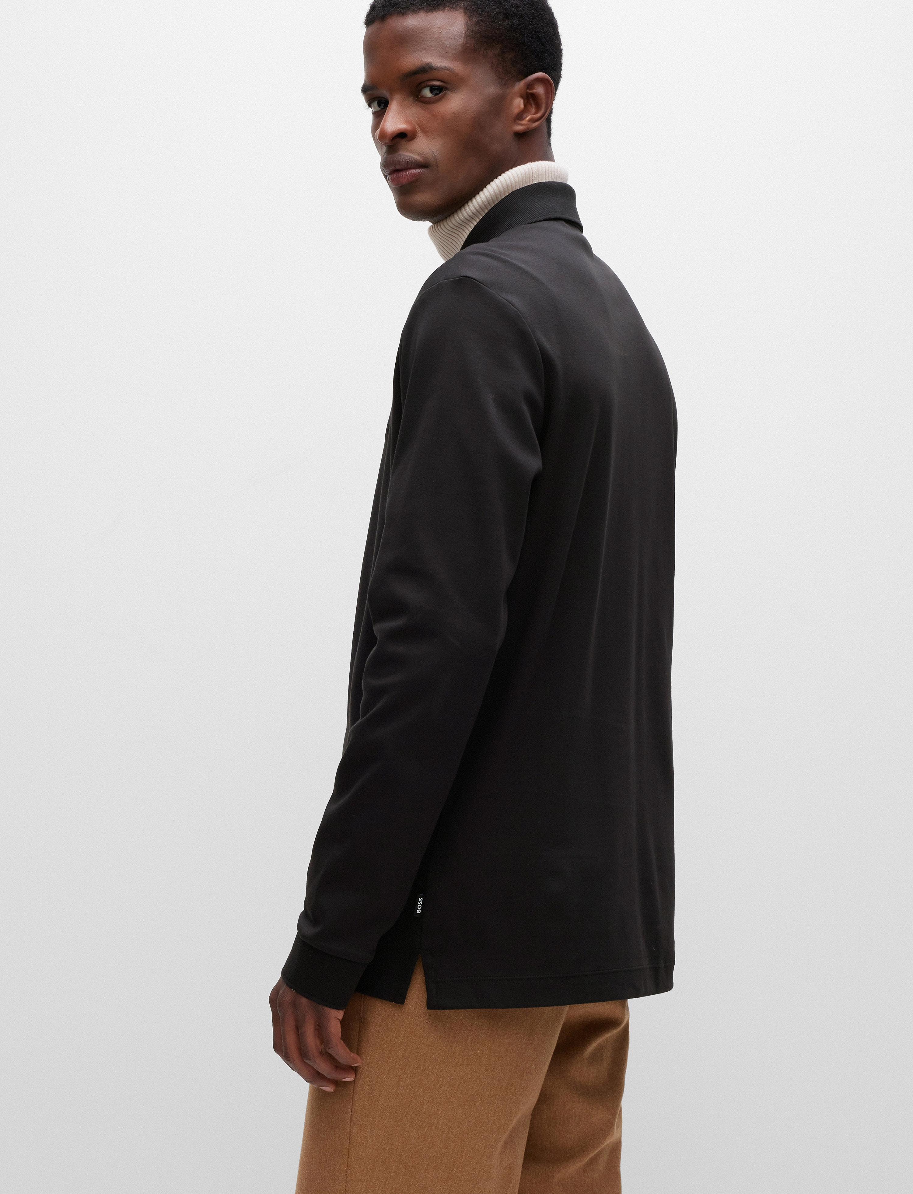 BOSS - Pado 30 - long-sleeved polos - black - 3