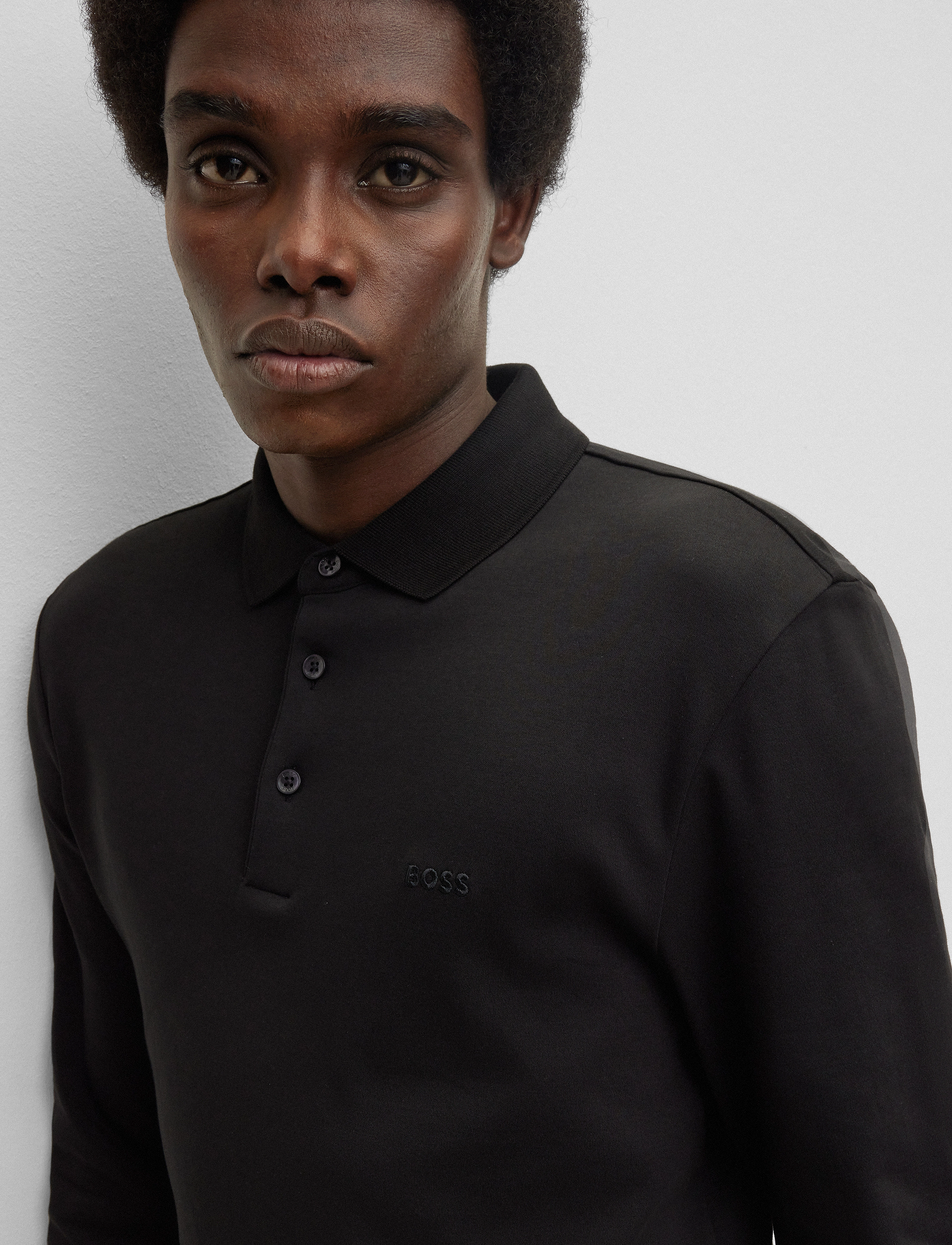 BOSS - Pado 30 - long-sleeved polos - black - 4
