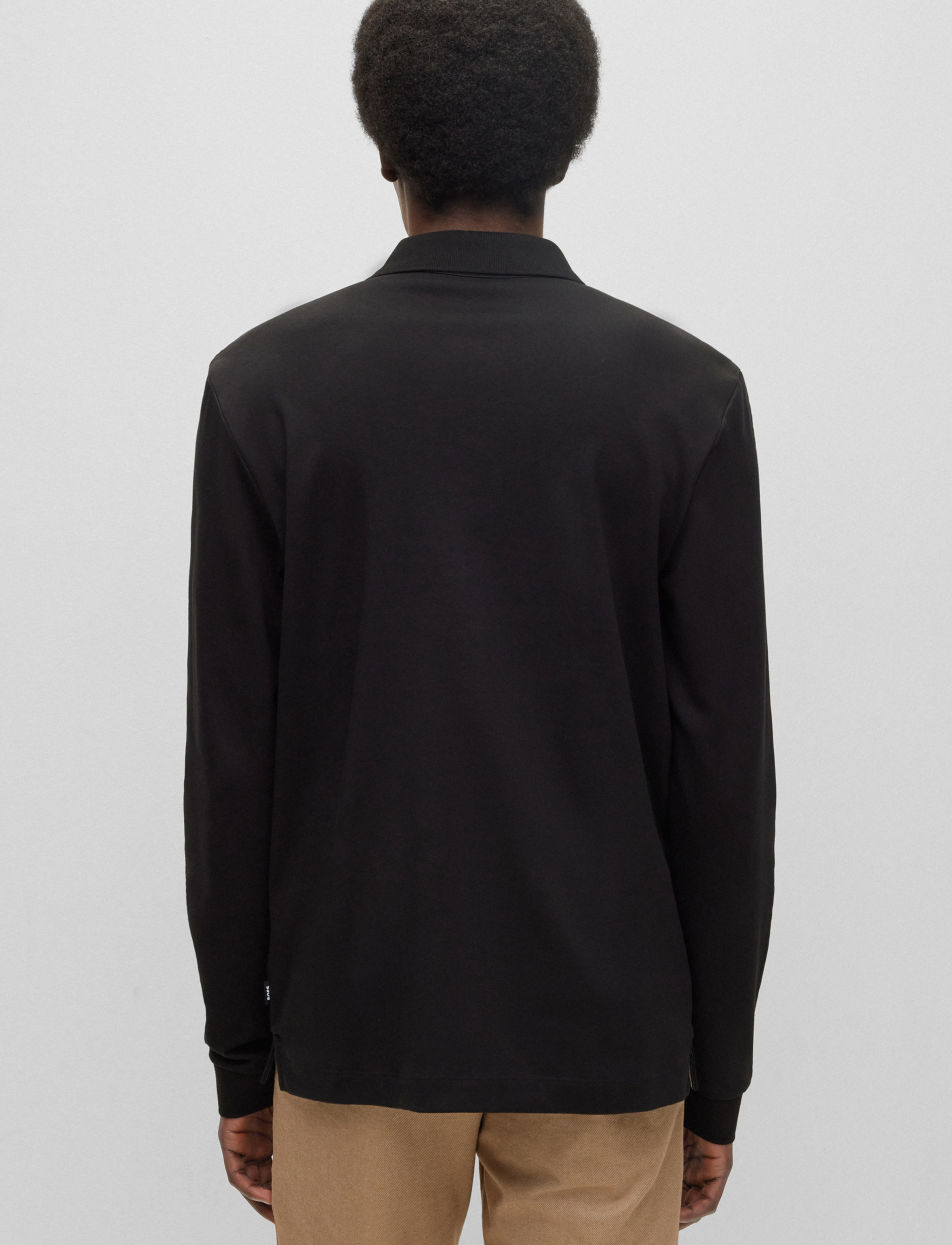 BOSS - Pado 30 - long-sleeved polos - black - 5