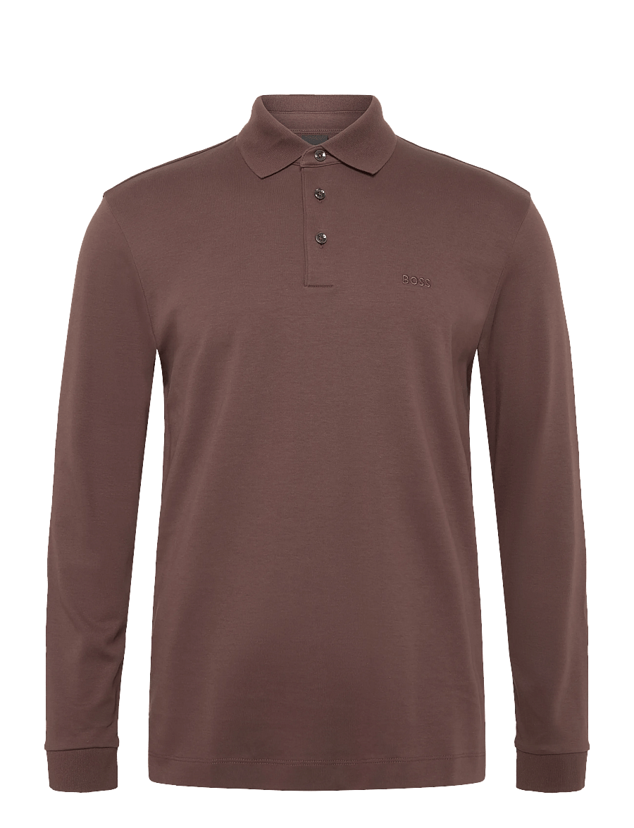 BOSS - Pado 30 - langærmede poloer - dark brown - 0