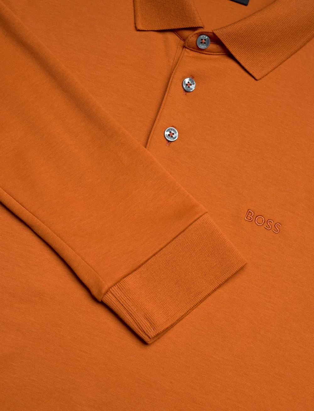 BOSS - Pado 30 - langærmede poloer - dark orange - 2
