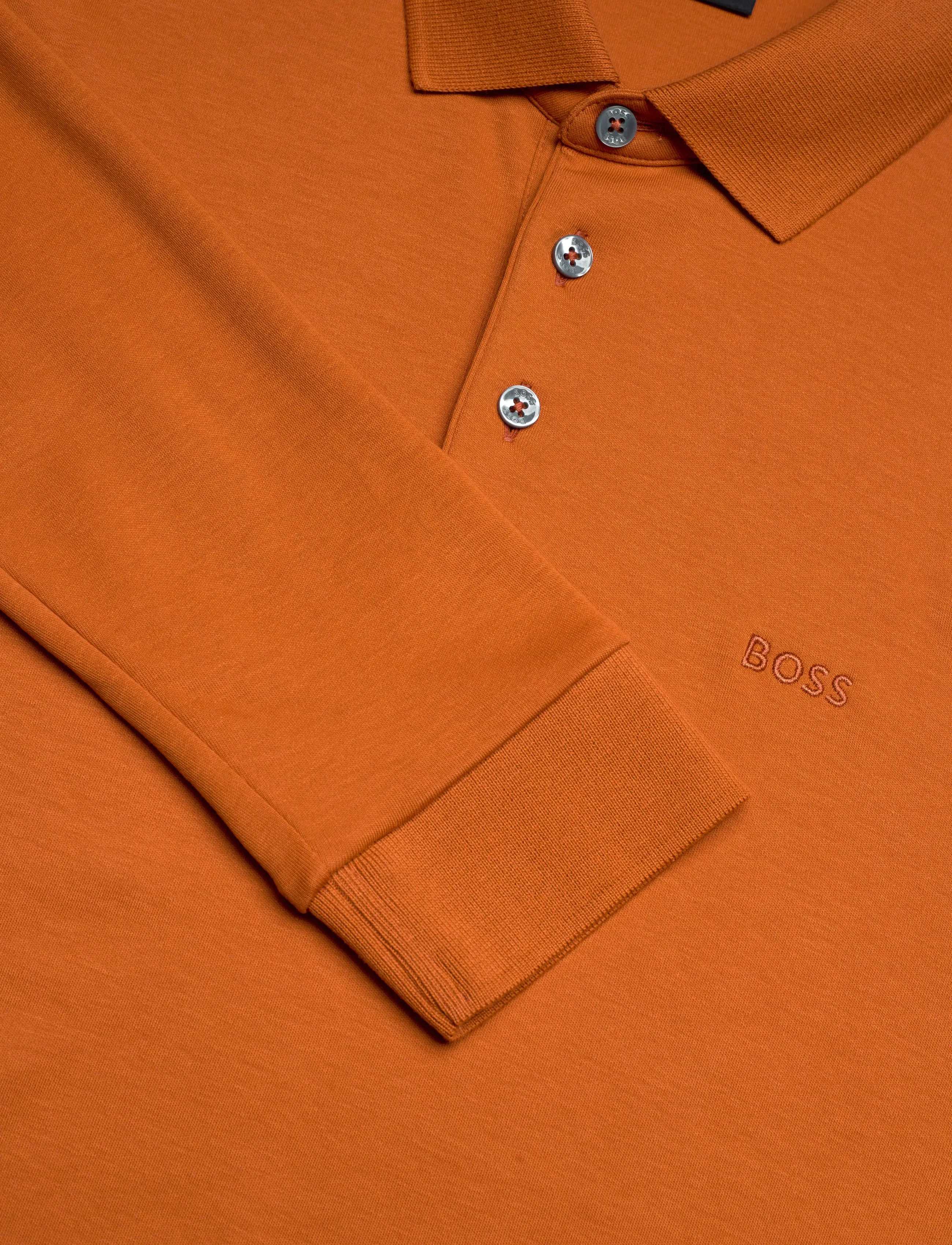 BOSS - Pado 30 - langærmede poloer - dark orange - 2