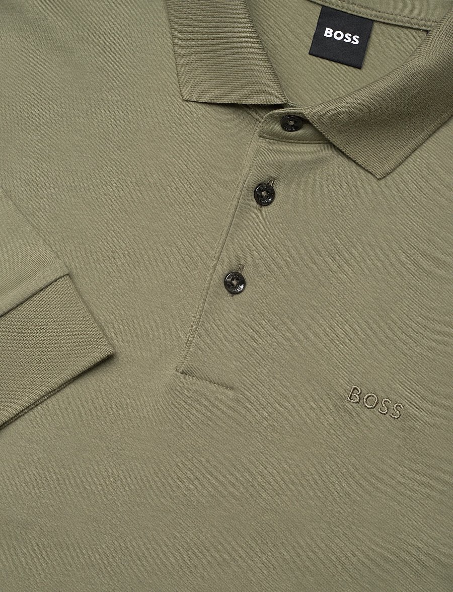 BOSS - Pado 30 - polos à manches longues - medium green - 2