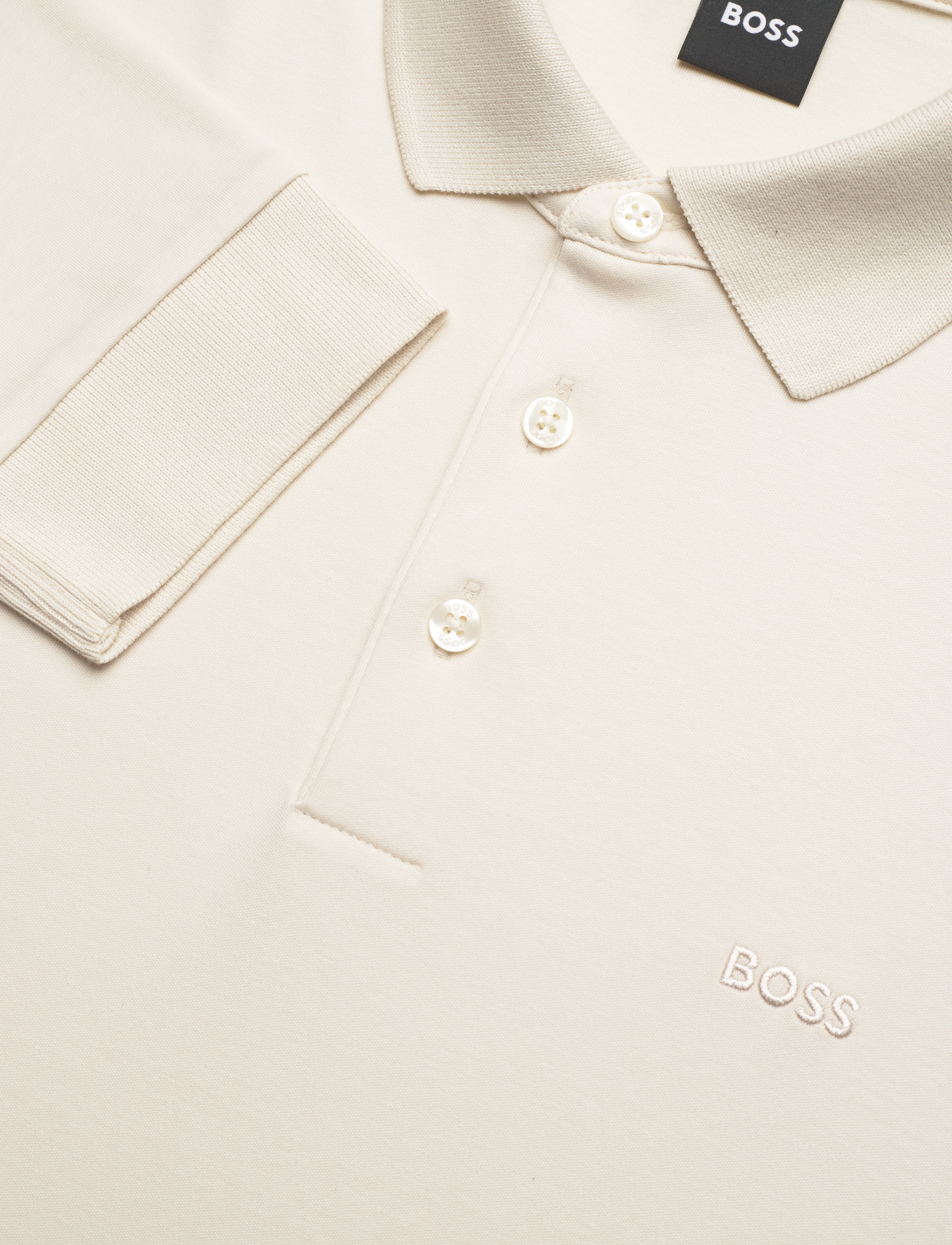 BOSS - Pado 30 - long-sleeved polos - open white - 2