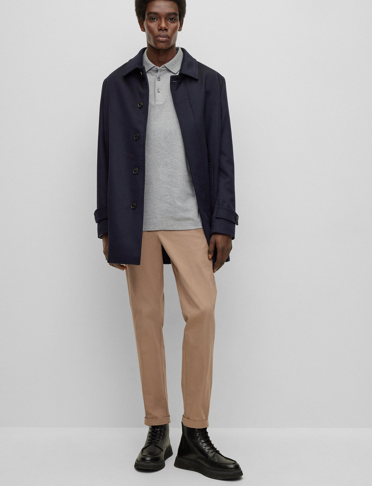 BOSS - Pado 30 - långärmade pikéer - silver - 2