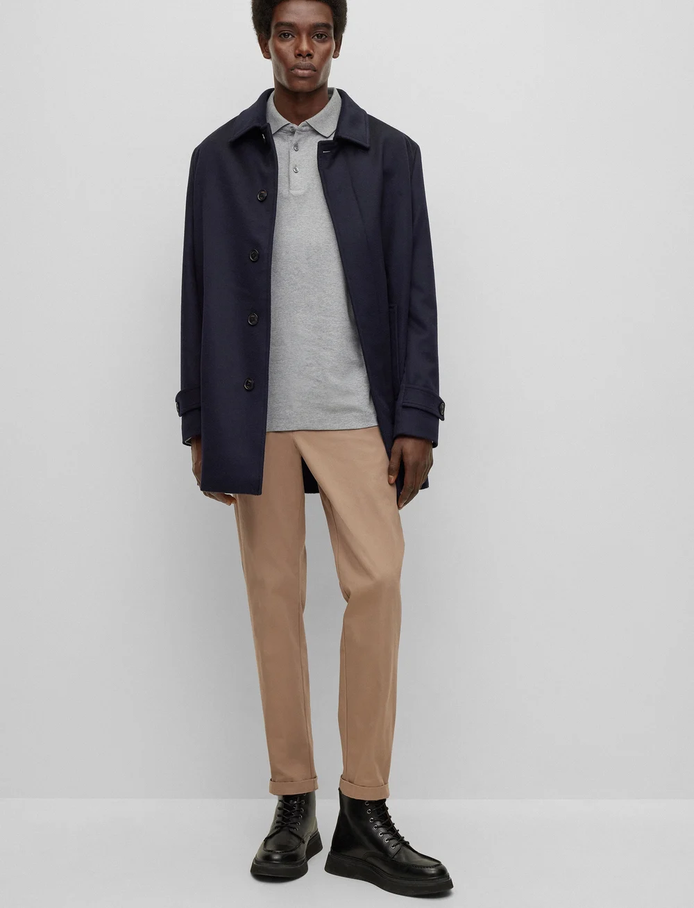 BOSS - Pado 30 - langærmede poloer - silver - 2