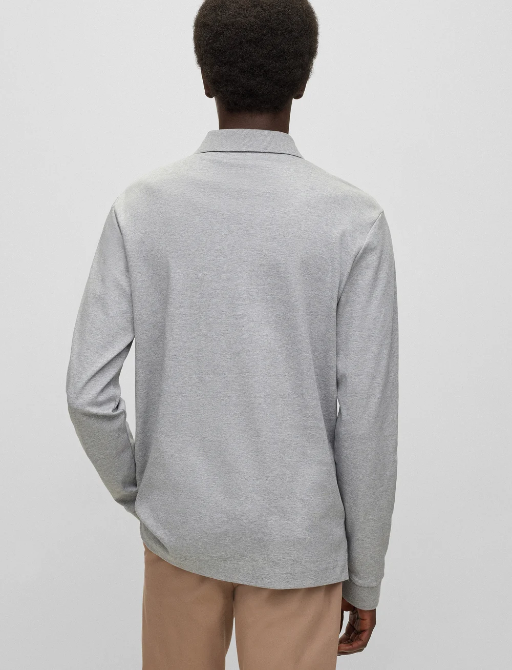 BOSS - Pado 30 - langærmede poloer - silver - 4