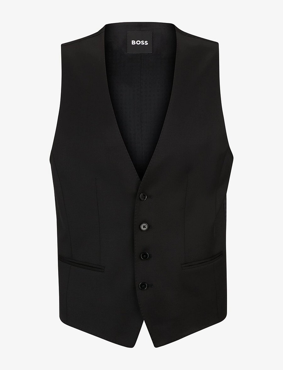 BOSS - H-Huge-Vest-B1 - waistcoats - black - 1