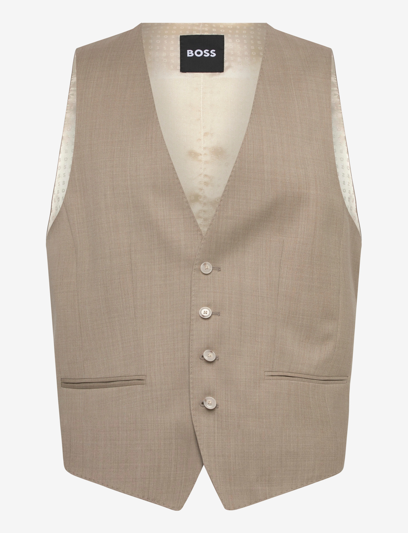 BOSS - H-Huge-Vest-B1 - Ülikonnavestid - dark beige - 0