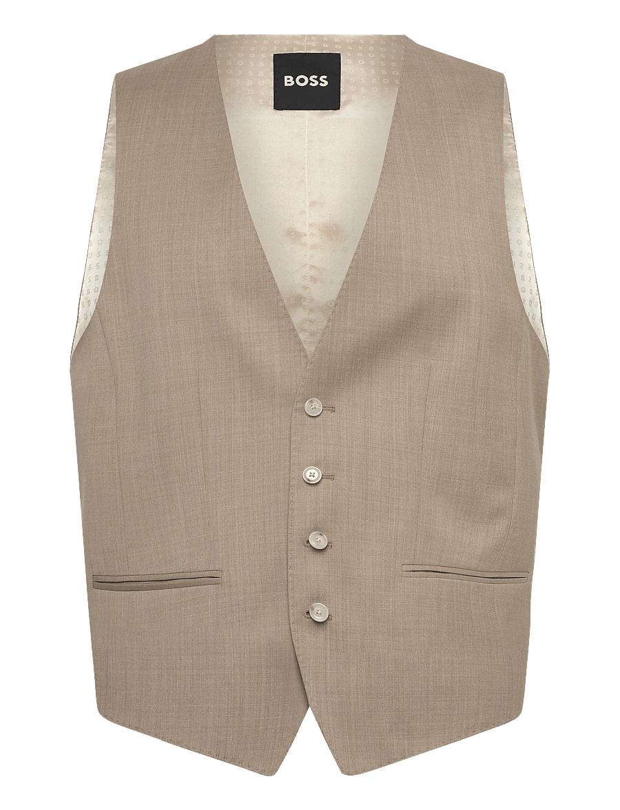 BOSS - H-Huge-Vest-B1 - habitveste - dark beige - 0