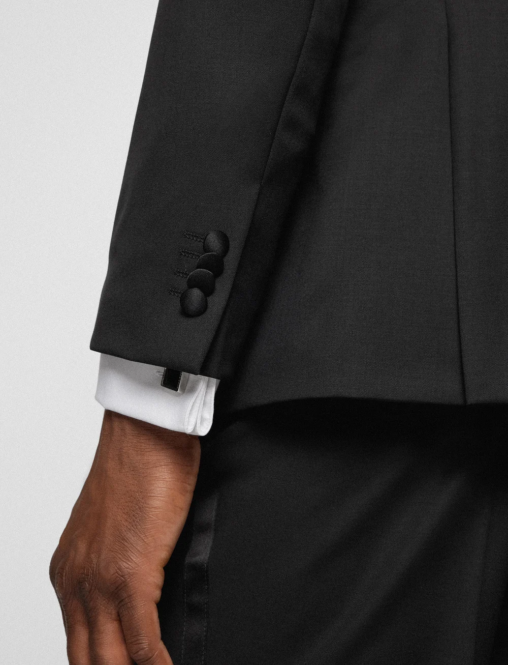 BOSS - H-Huge-Tux-N-B1 - basic skjorter - black - 4