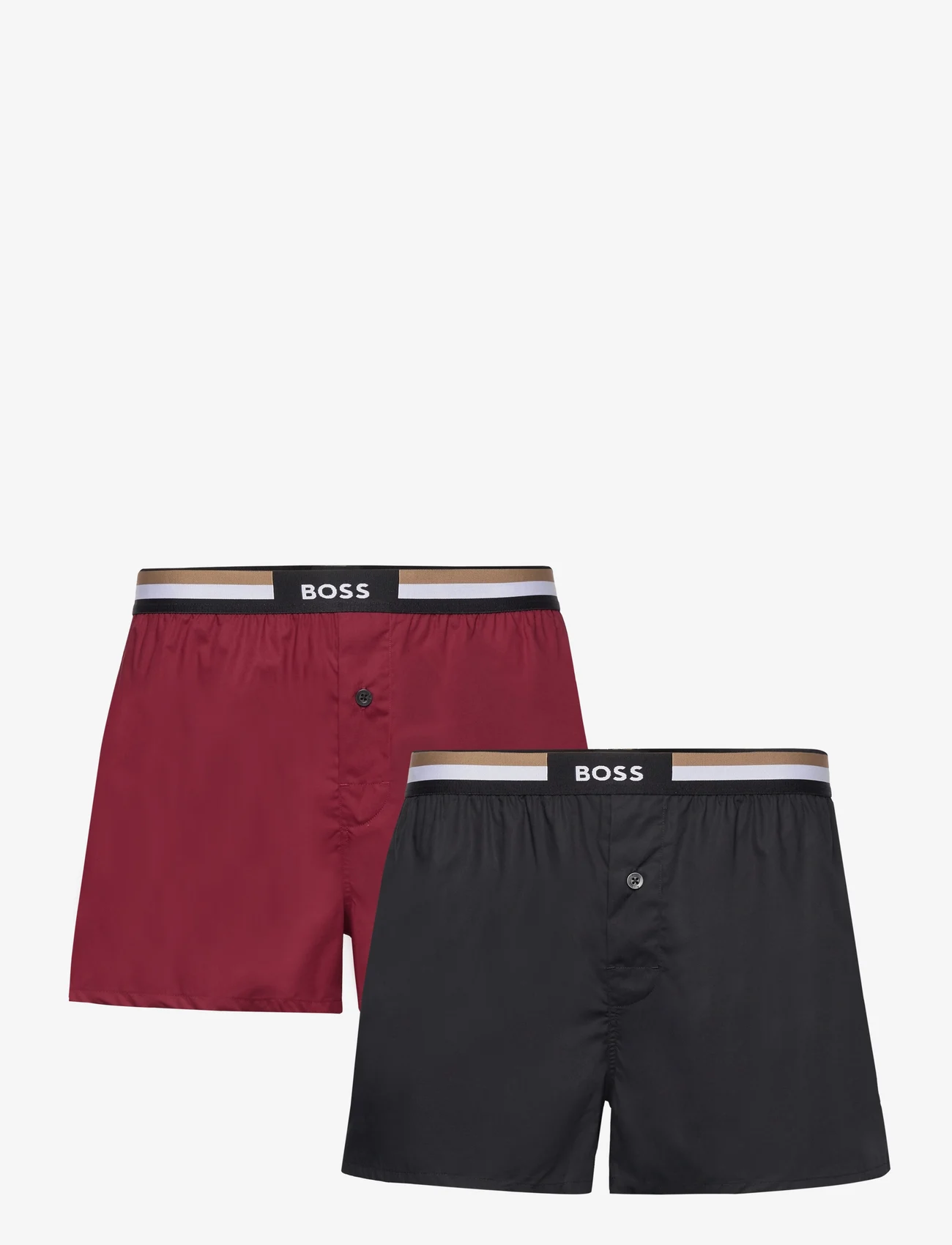 BOSS - 2P Boxer Shorts EW - laveste priser - dark red - 0