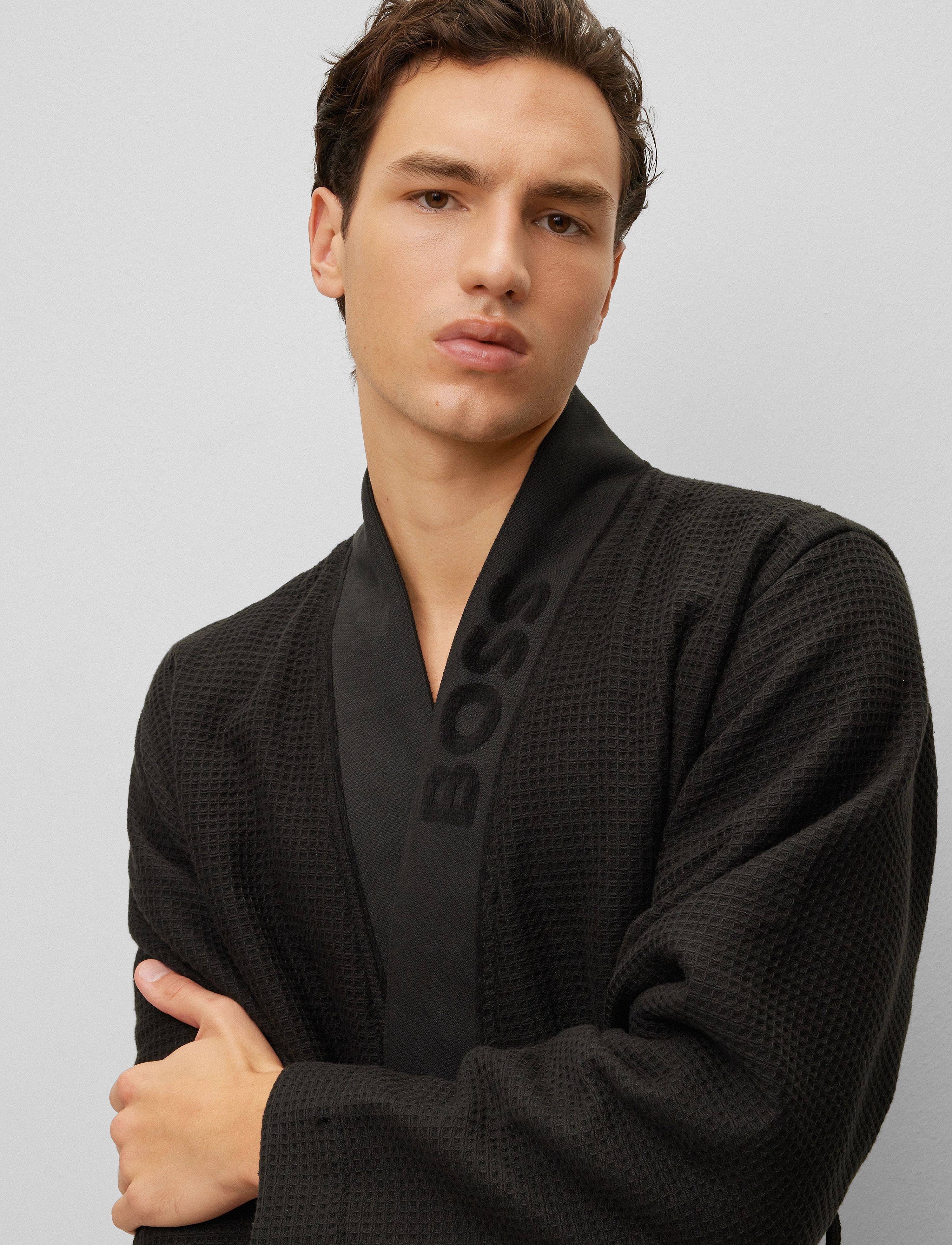 BOSS - Waffle Kimono - black - 3