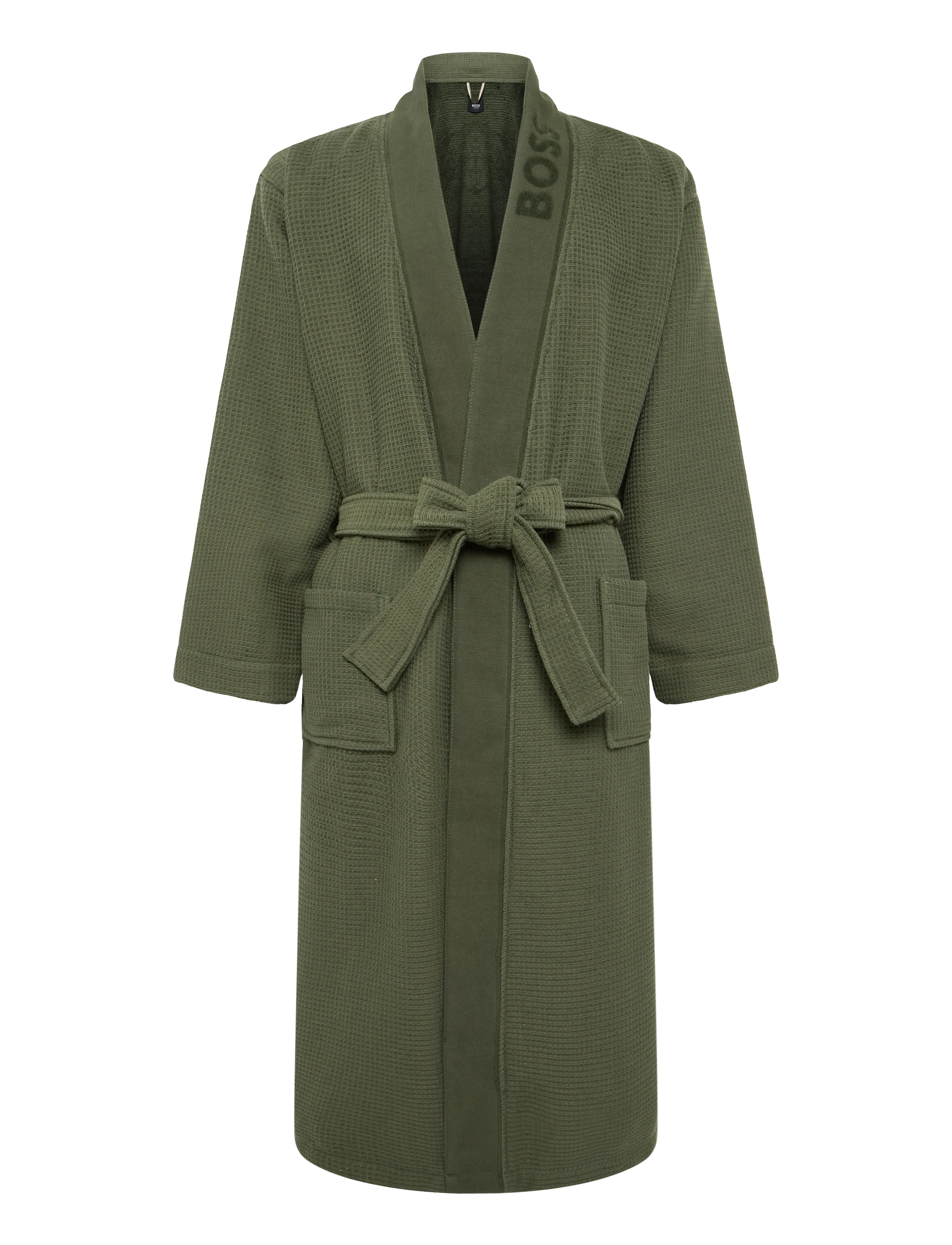 BOSS Waffle Kimono, Mænd, Vaffel Kimono, Kakigrøn, Str: M
