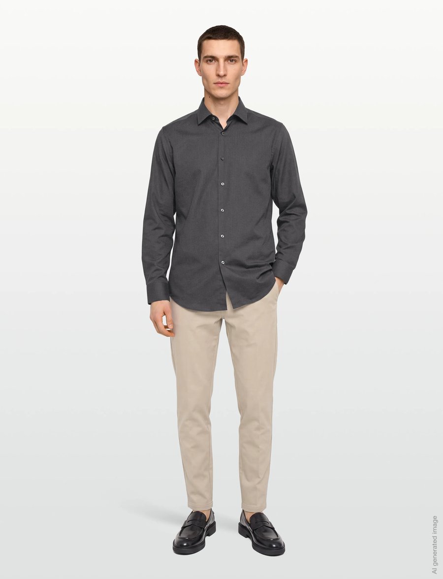 BOSS - H-HANK-kent-C1-214 - formelle hemden - dark grey - 0