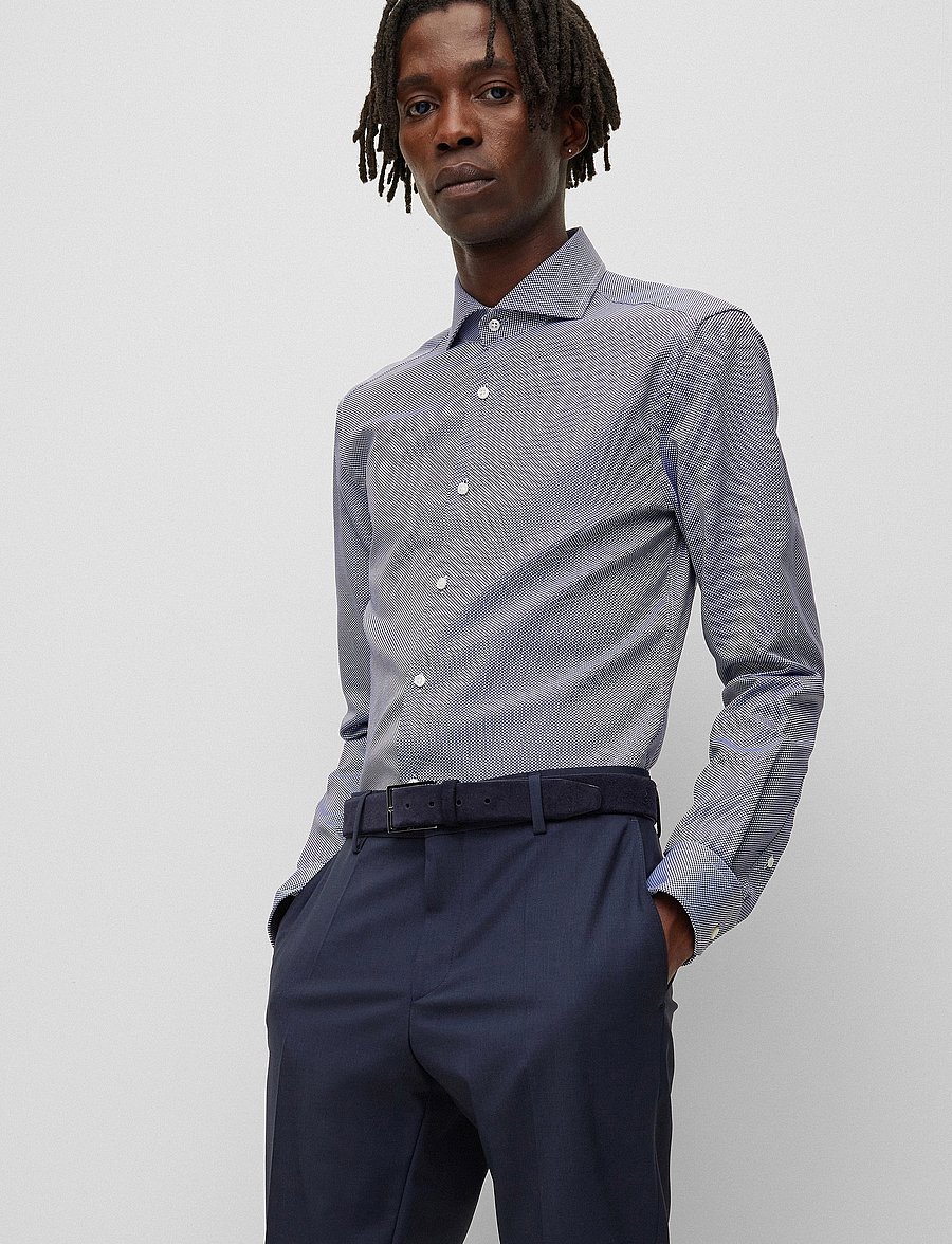 BOSS - CALINDO_SZ35_SD - paski klasyczne - dark blue - 0