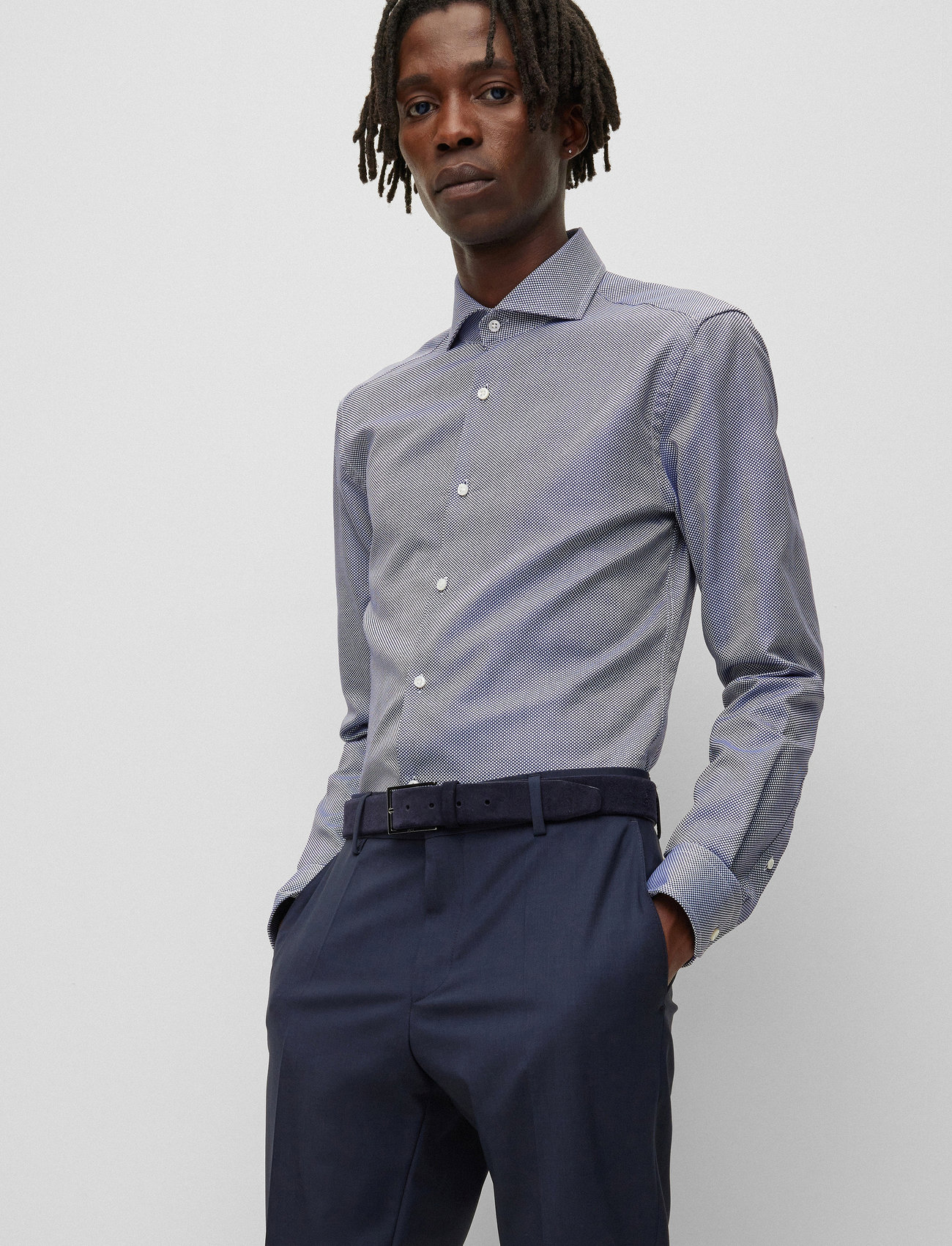 BOSS - Calindo_Sz35_sd - classic belts - dark blue - 5