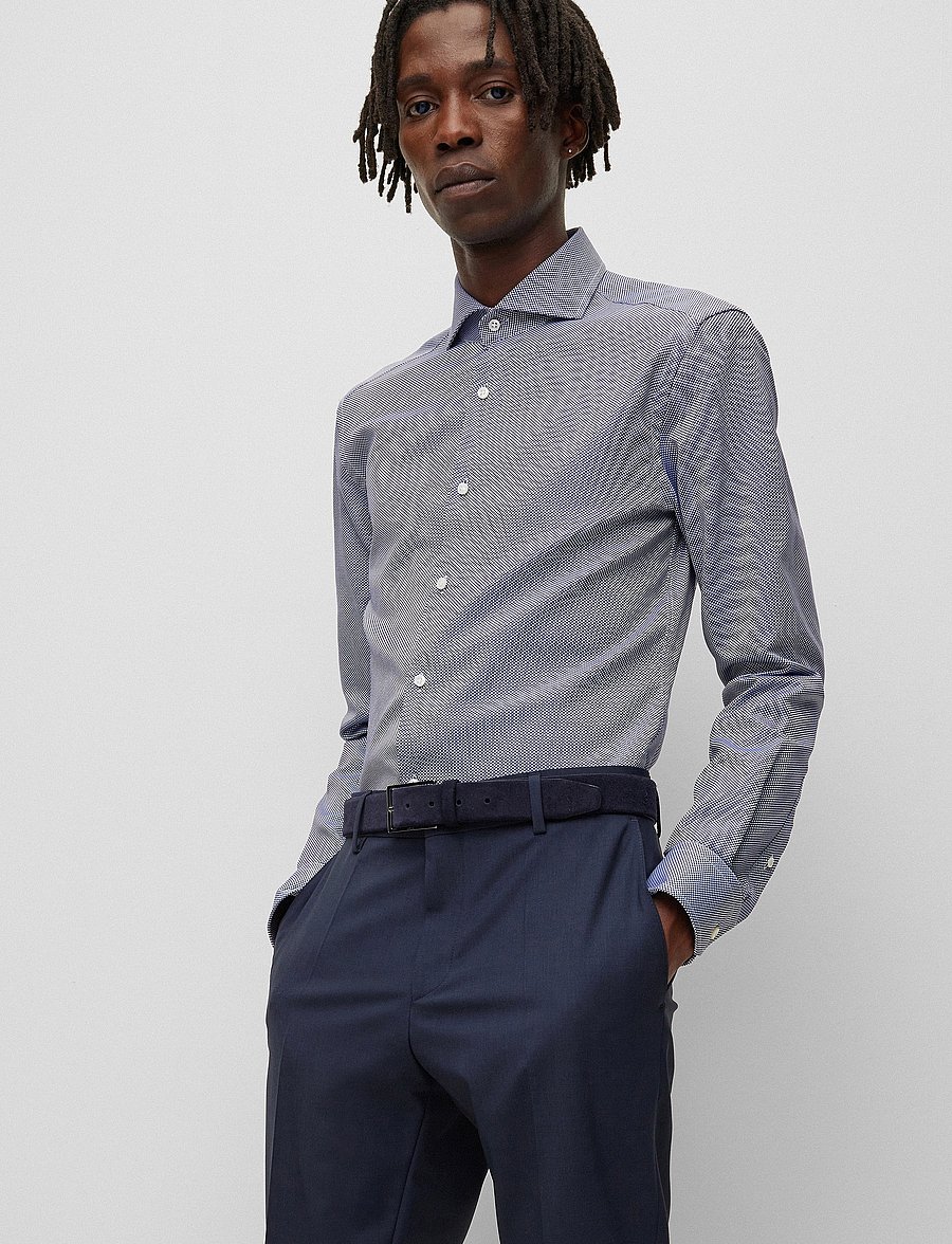 BOSS - CALINDO_SZ35_SD - paski klasyczne - dark blue - 5