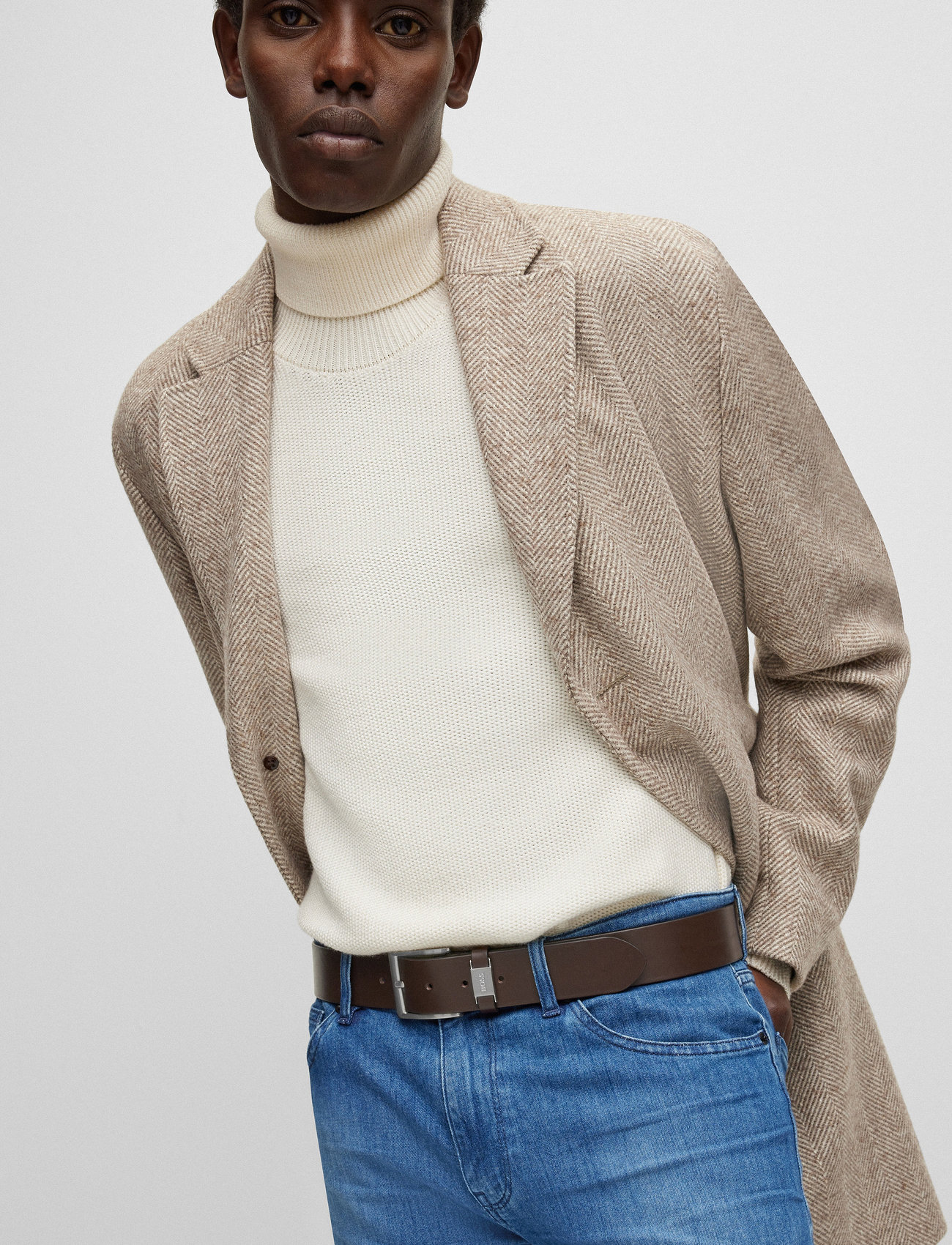 BOSS - Connio - klassisch gürtel - dark brown - 4