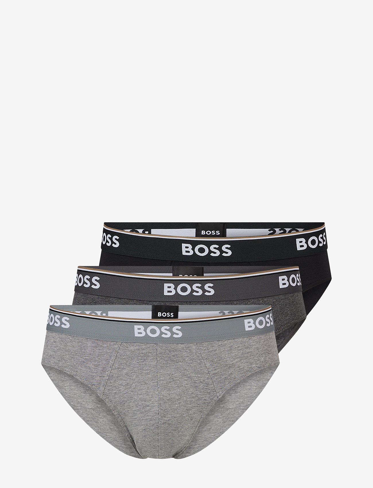 BOSS - Brief 3P Power - multipack underbukser - open grey - 0