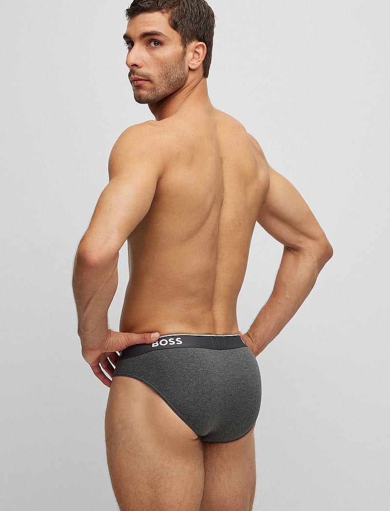 BOSS - Brief 3P Power - multipack underbukser - open grey - 5