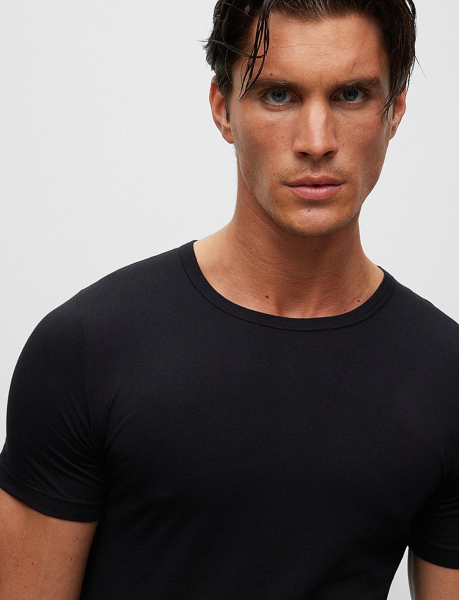 BOSS - TShirtRN 2P Modern - multipack t-shirts - black - 2