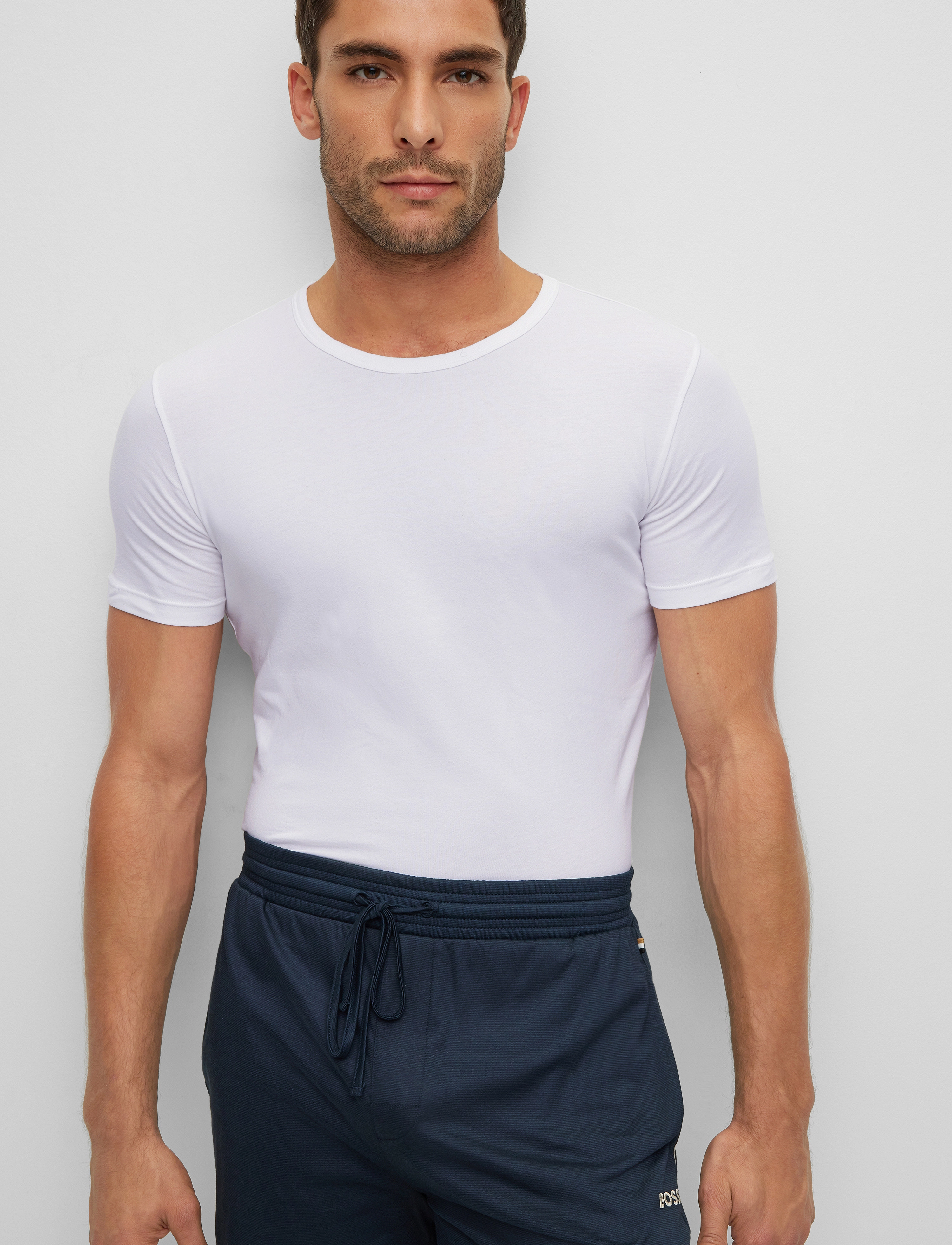 BOSS Tshirtrn 2P Modern, M, White, T-Shirts > Kortærmede, Herre